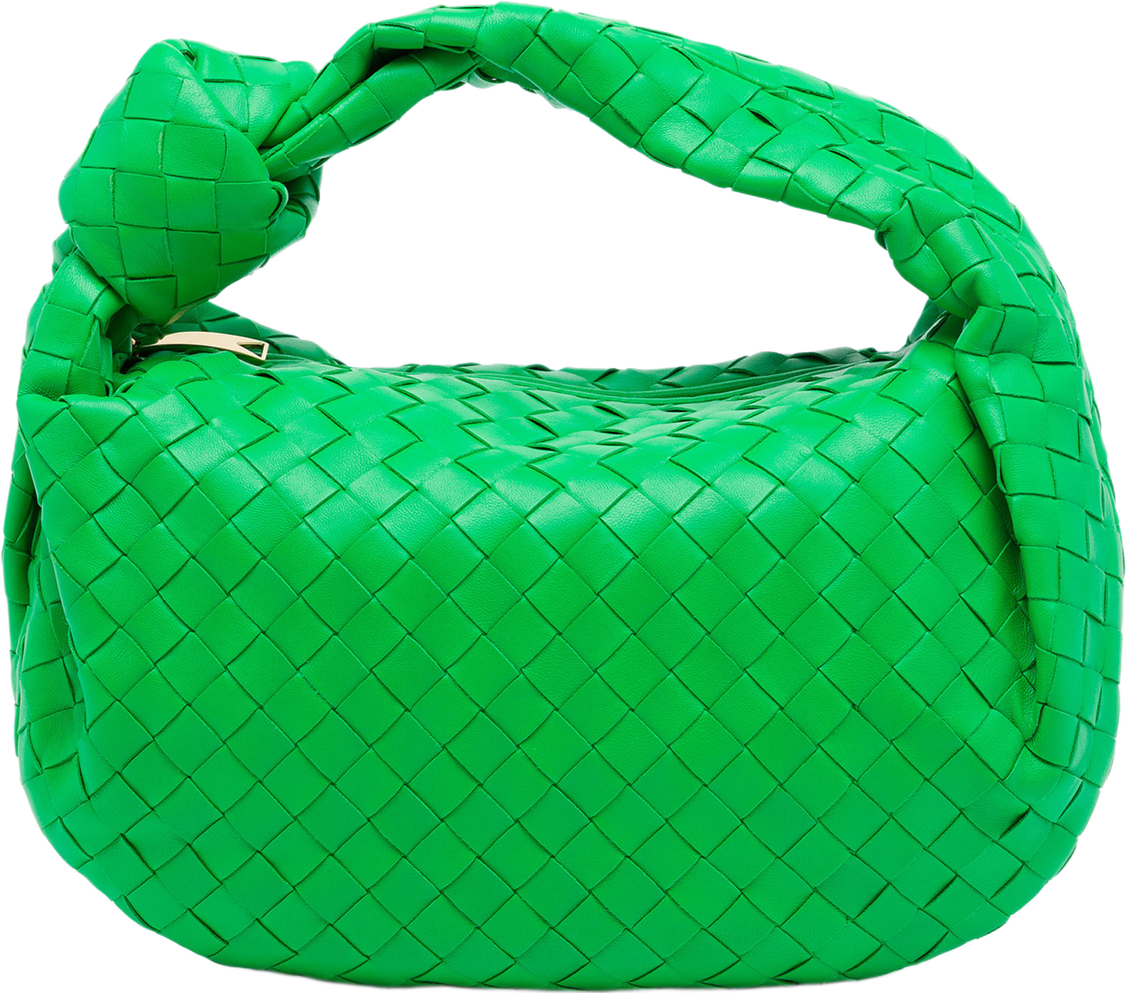 Bottega Veneta Teen Nappa Intrecciato Jodie, från Luxclusif, i färgen grön. Klicka för att öppna bilden i stort format