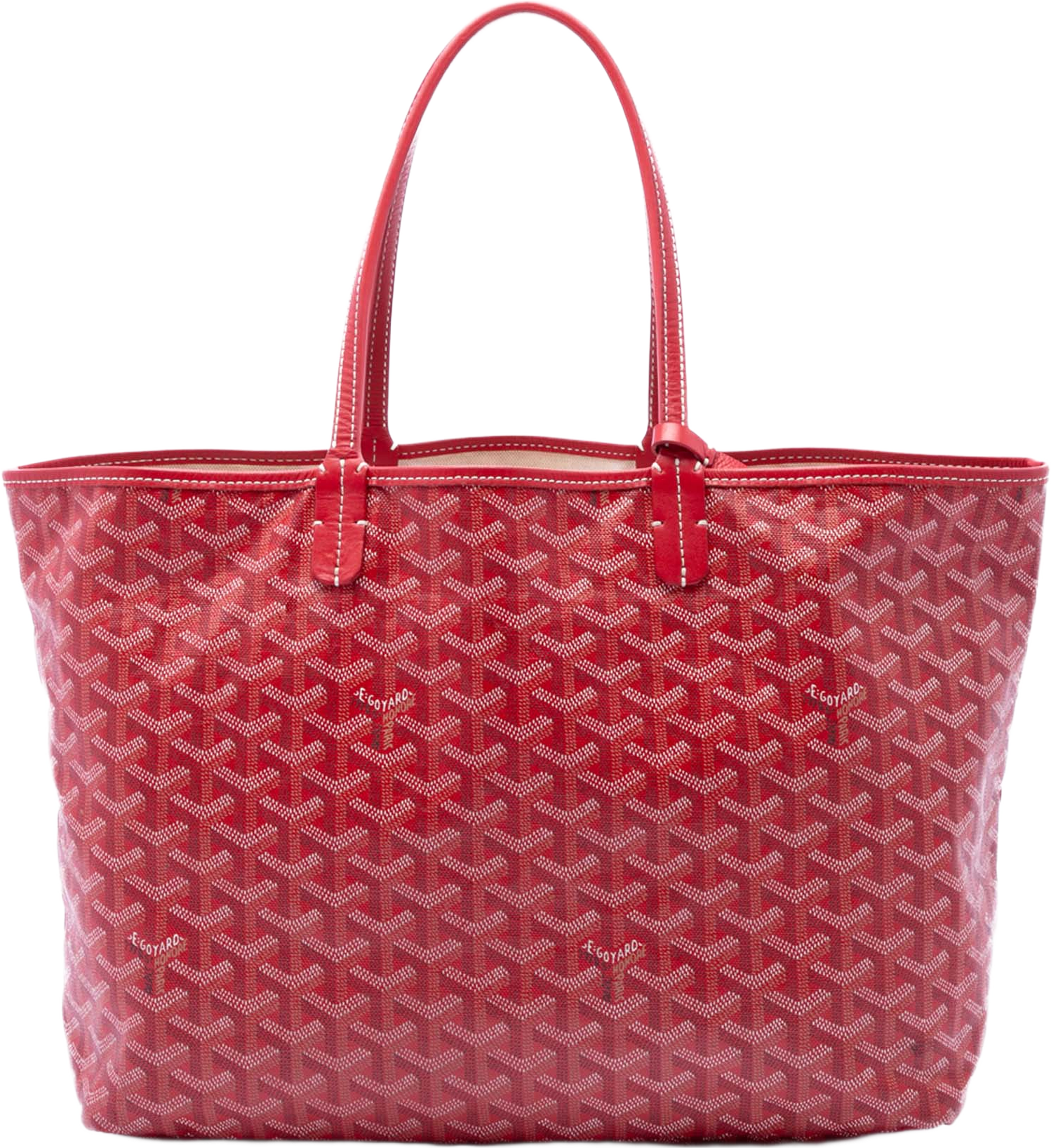 Goyard Goyardine Saint Louis Pm, från Luxclusif, i färgen red. Klicka för att öppna bilden i stort format