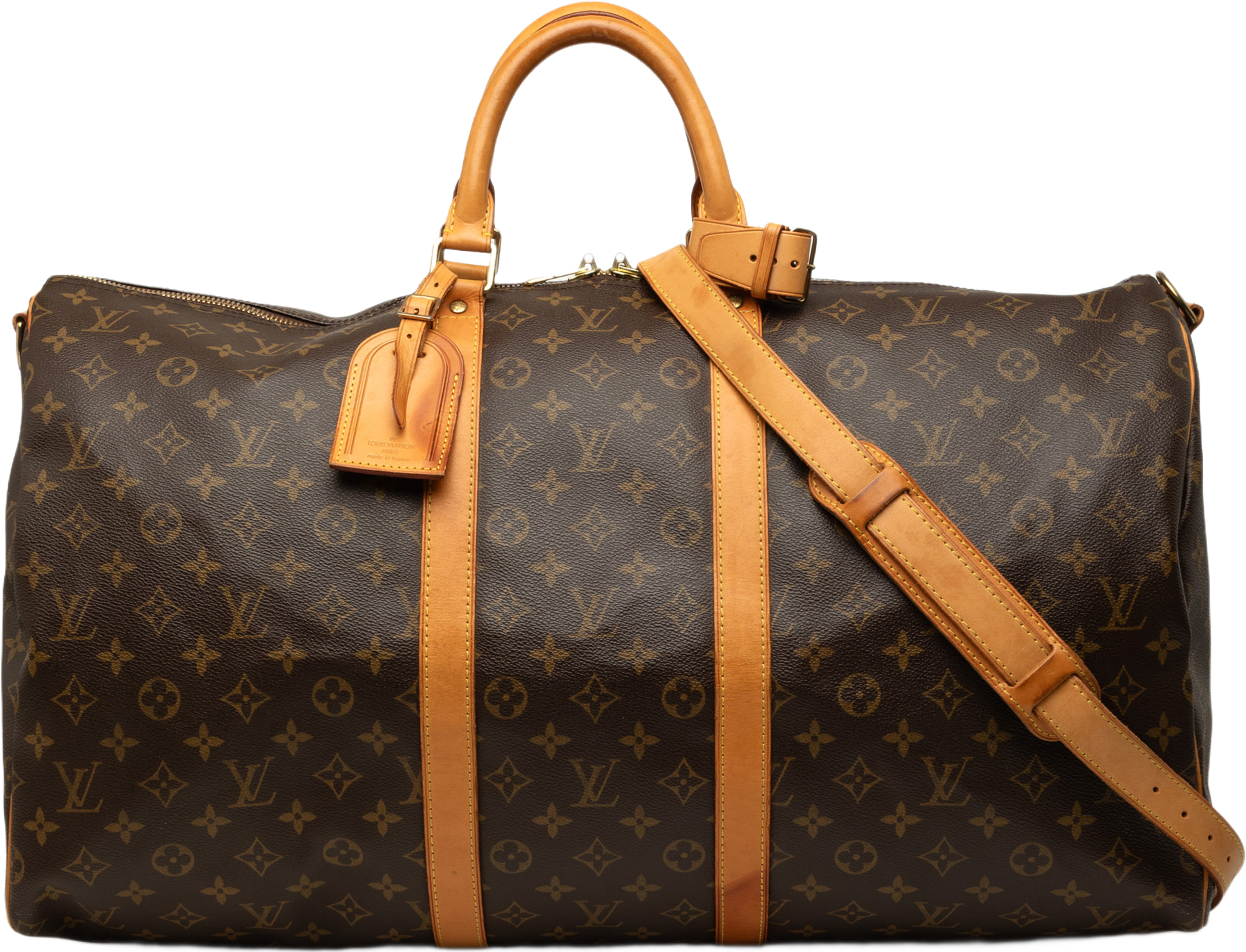 Louis Vuitton Monogram Keepall Bandouliere 55, från Luxclusif, i färgen brun. Klicka för att öppna bilden i stort format
