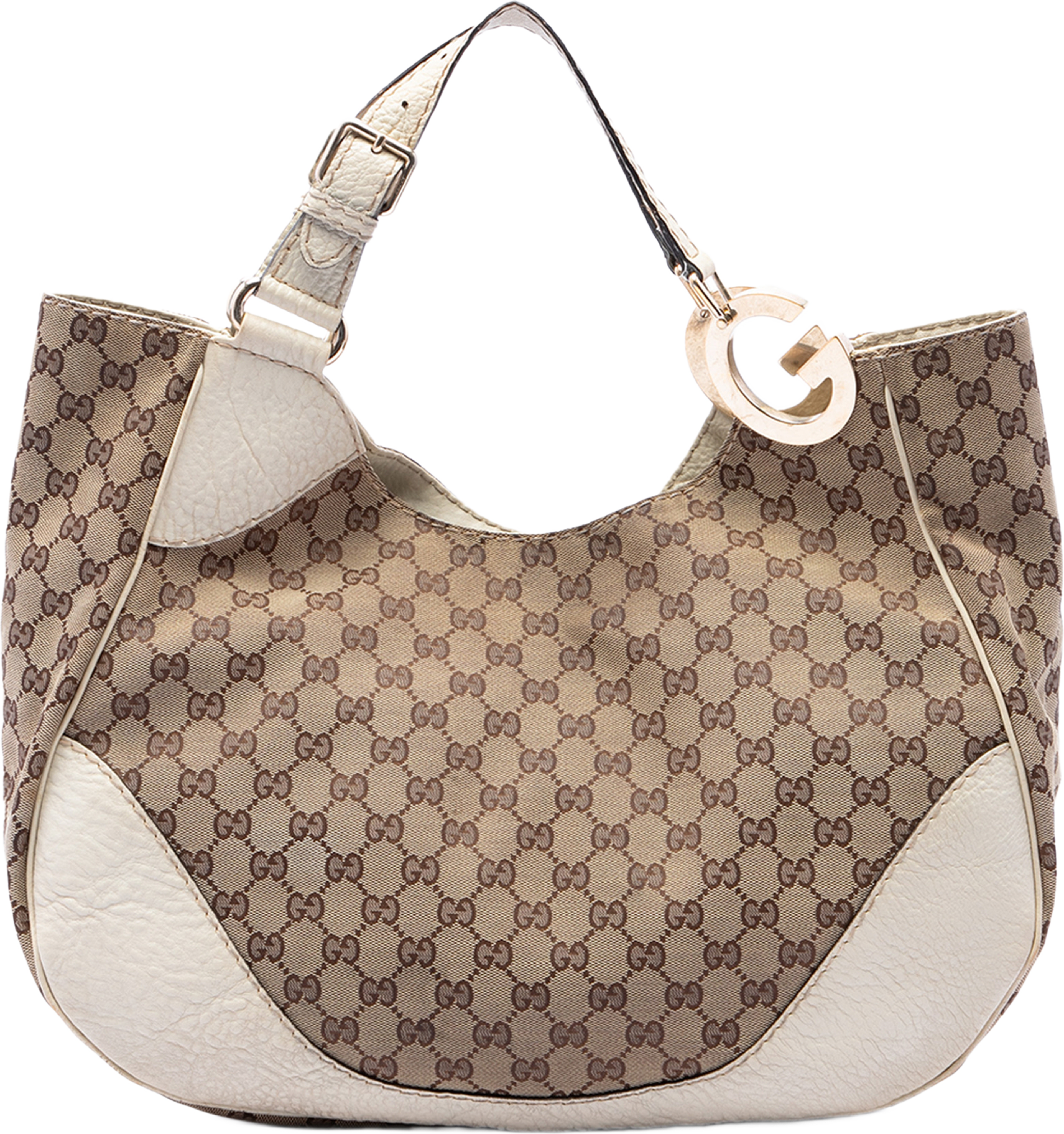 Gucci Gg Canvas Charlotte Tote, från Luxclusif, i färgen beige. Klicka för att öppna bilden i stort format