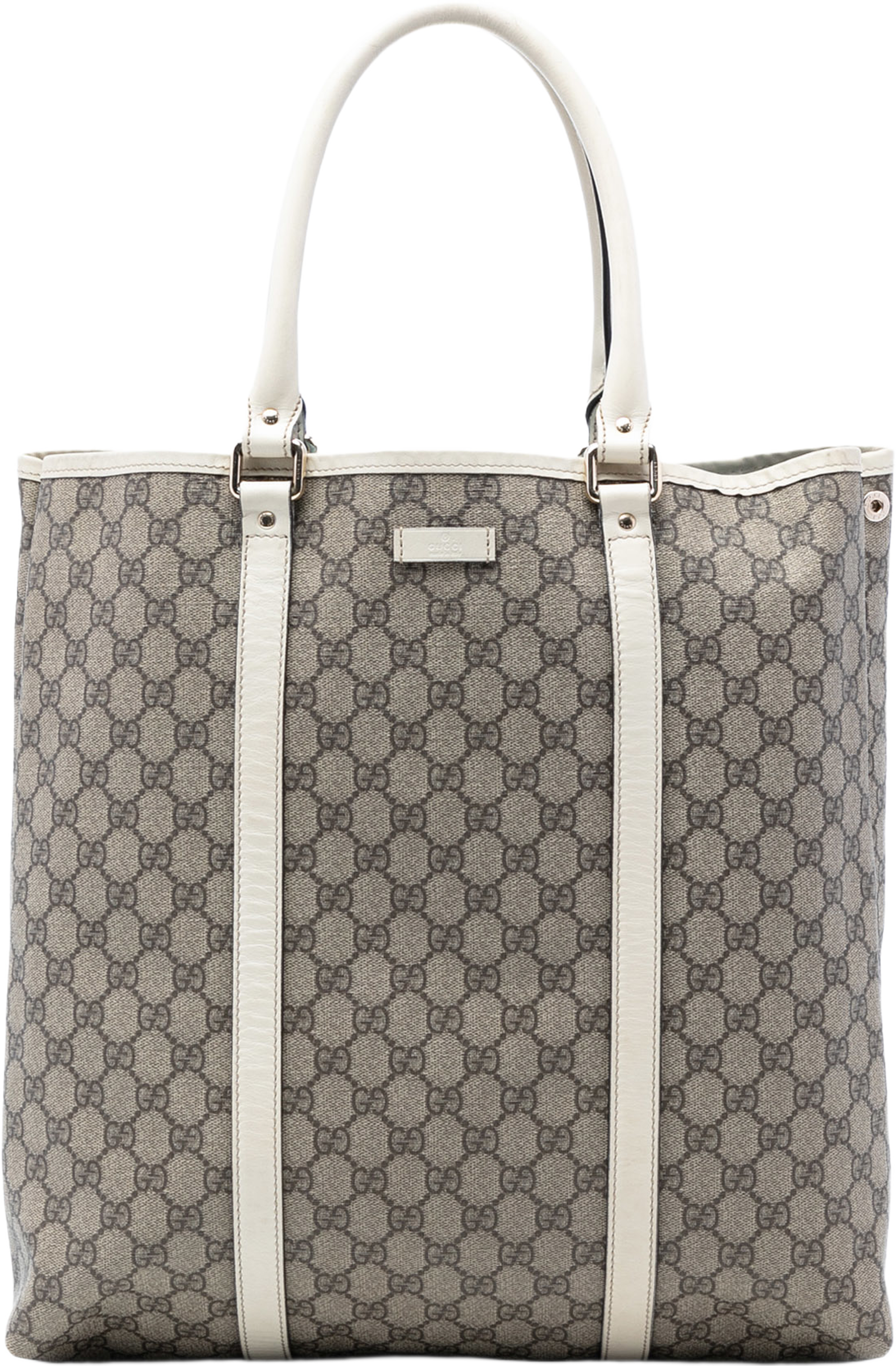 Gucci Gg Supreme Joy Vertical Tote, från Luxclusif, i färgen beige. Klicka för att öppna bilden i stort format