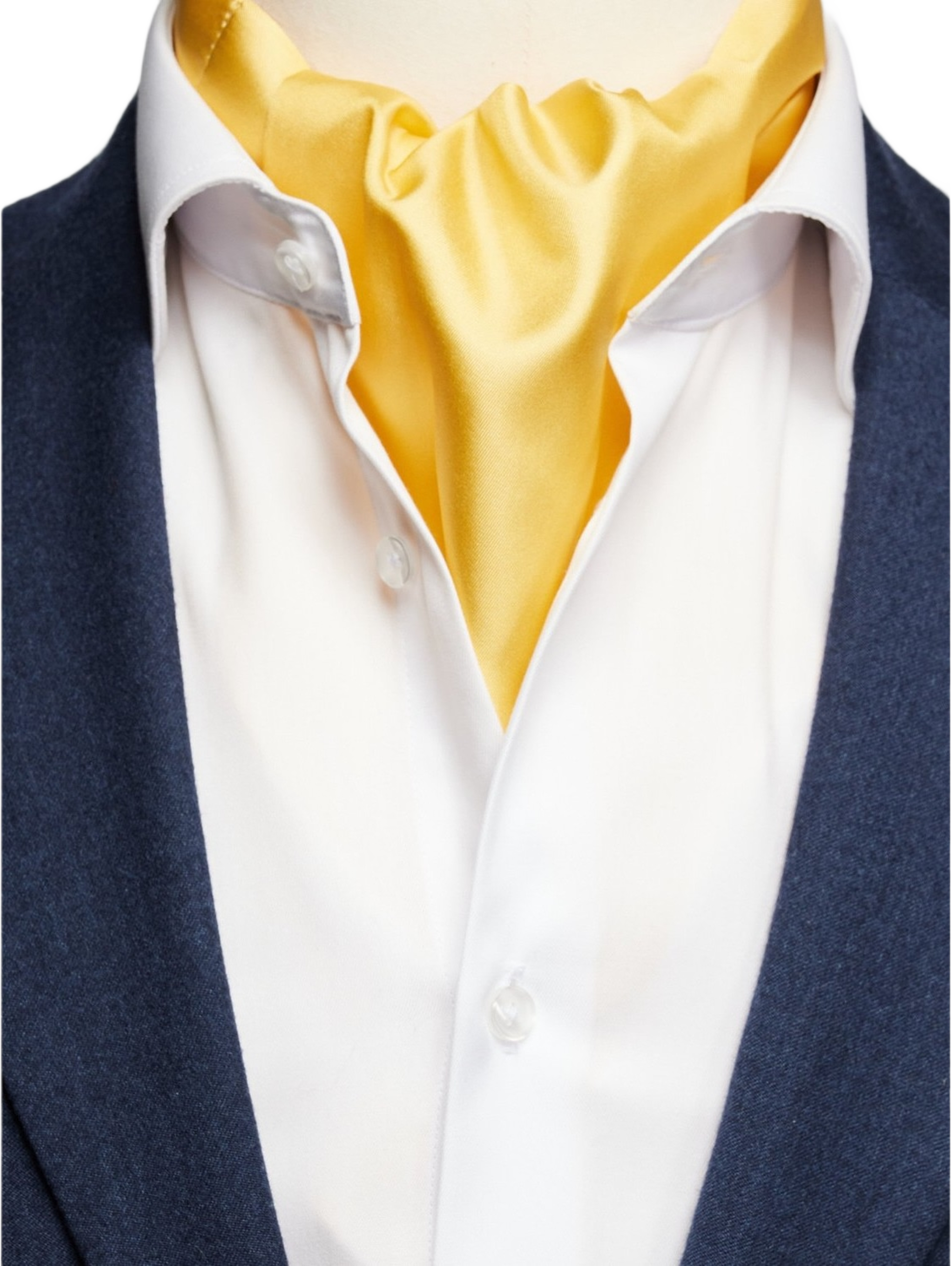 Silk Single Pointed Ascot Plain