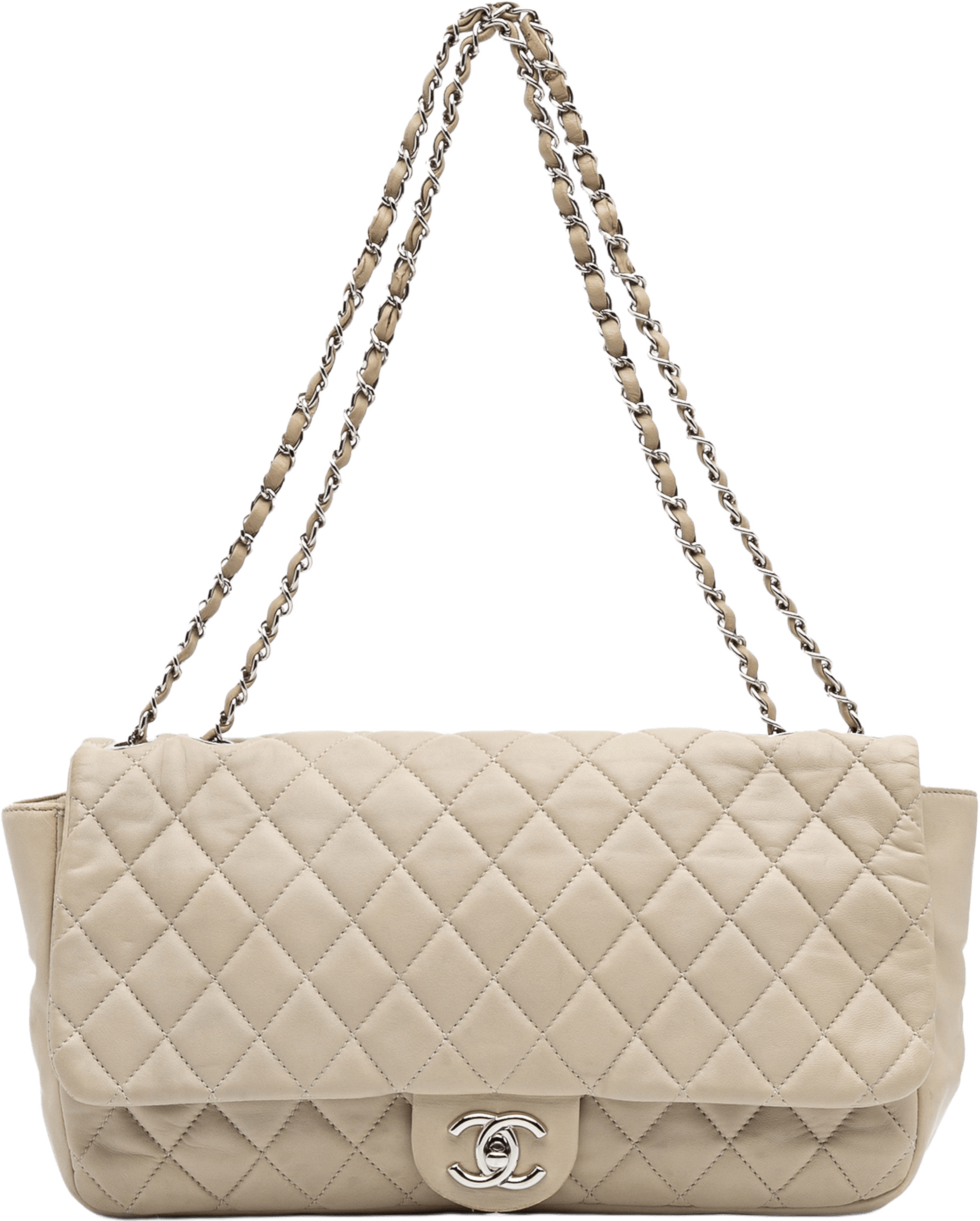 Chanel Jumbo Quilted Lambskin Coco Rain Flap
