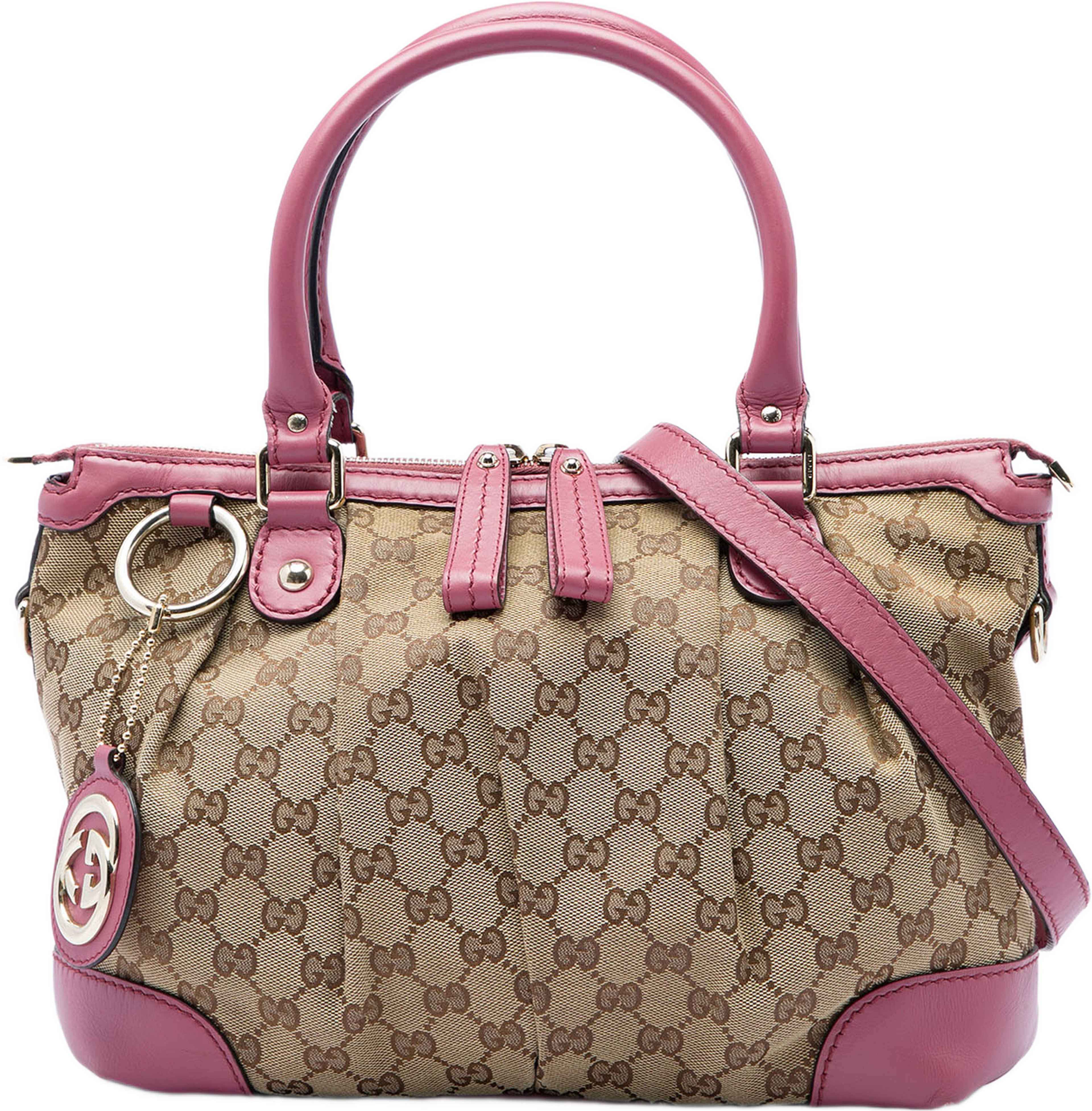 Gucci Gg Canvas Sukey Satchel, från Luxclusif, i färgen rosa. Klicka för att öppna bilden i stort format
