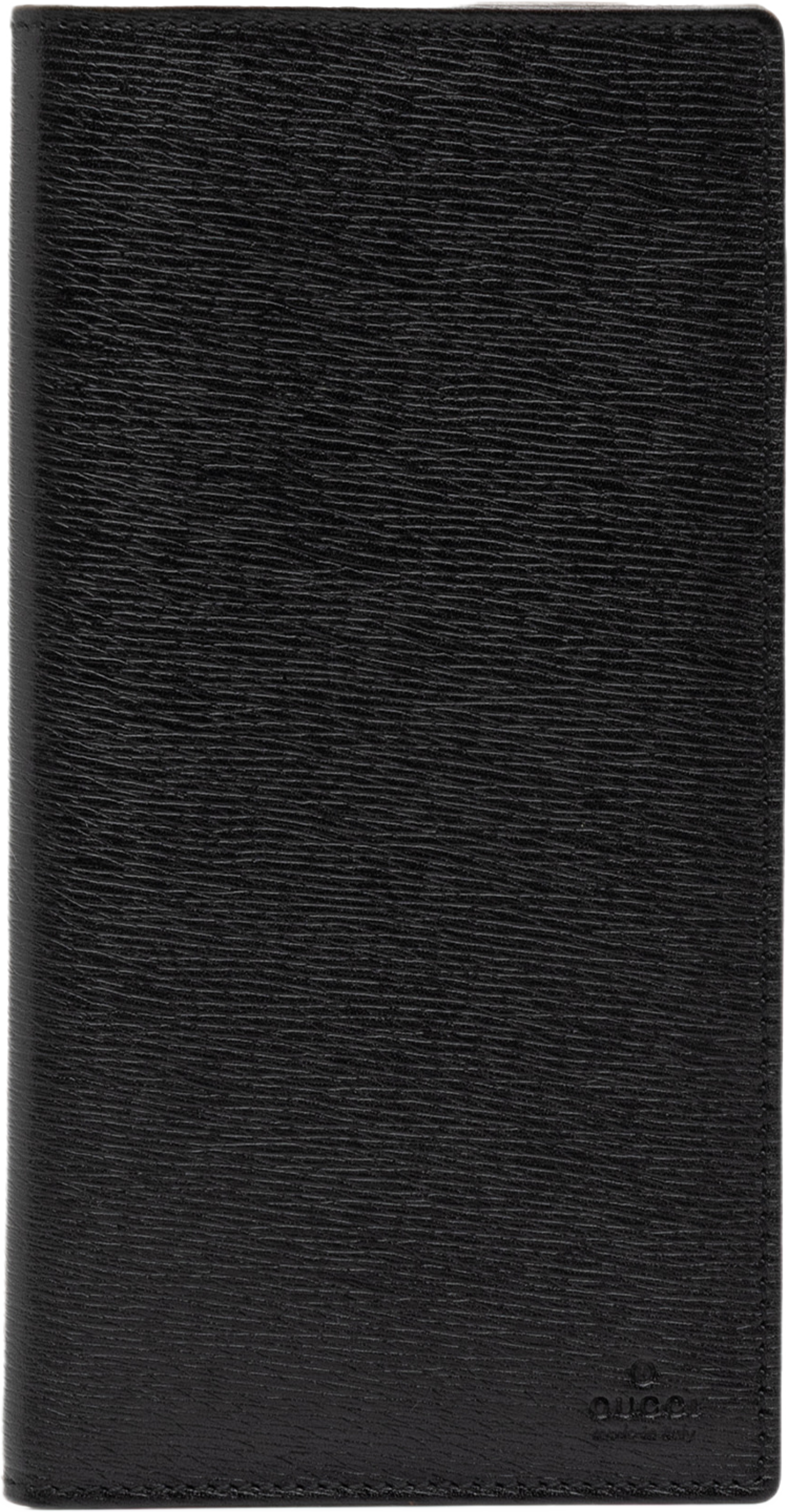 Gucci Calfskin Bifold Long Wallet, från Luxclusif, i färgen svart. Klicka för att öppna bilden i stort format