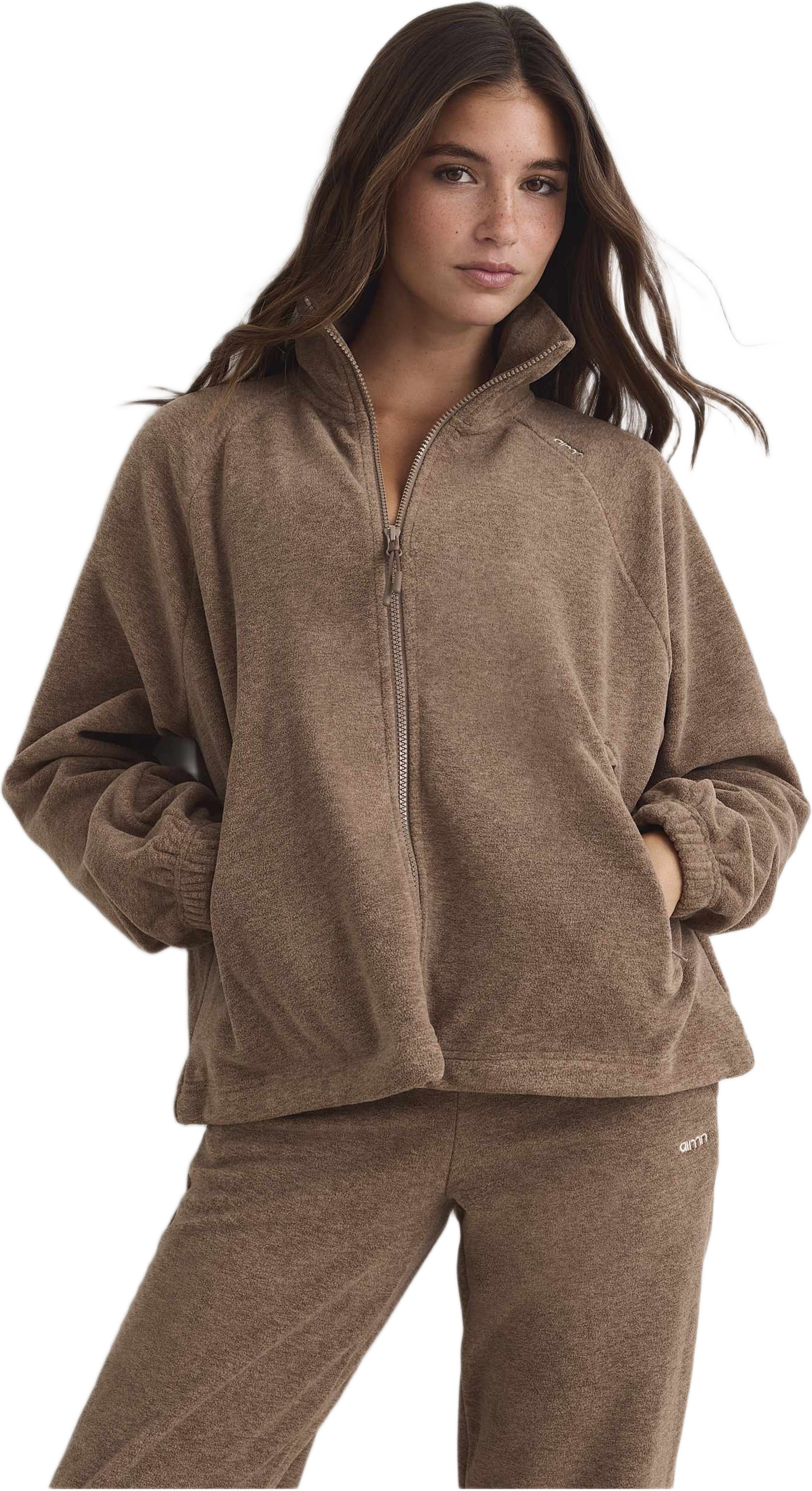 Fleece Zip Jacket, från aim'n, i färgen hazelnut. Klicka för att öppna bilden i stort format