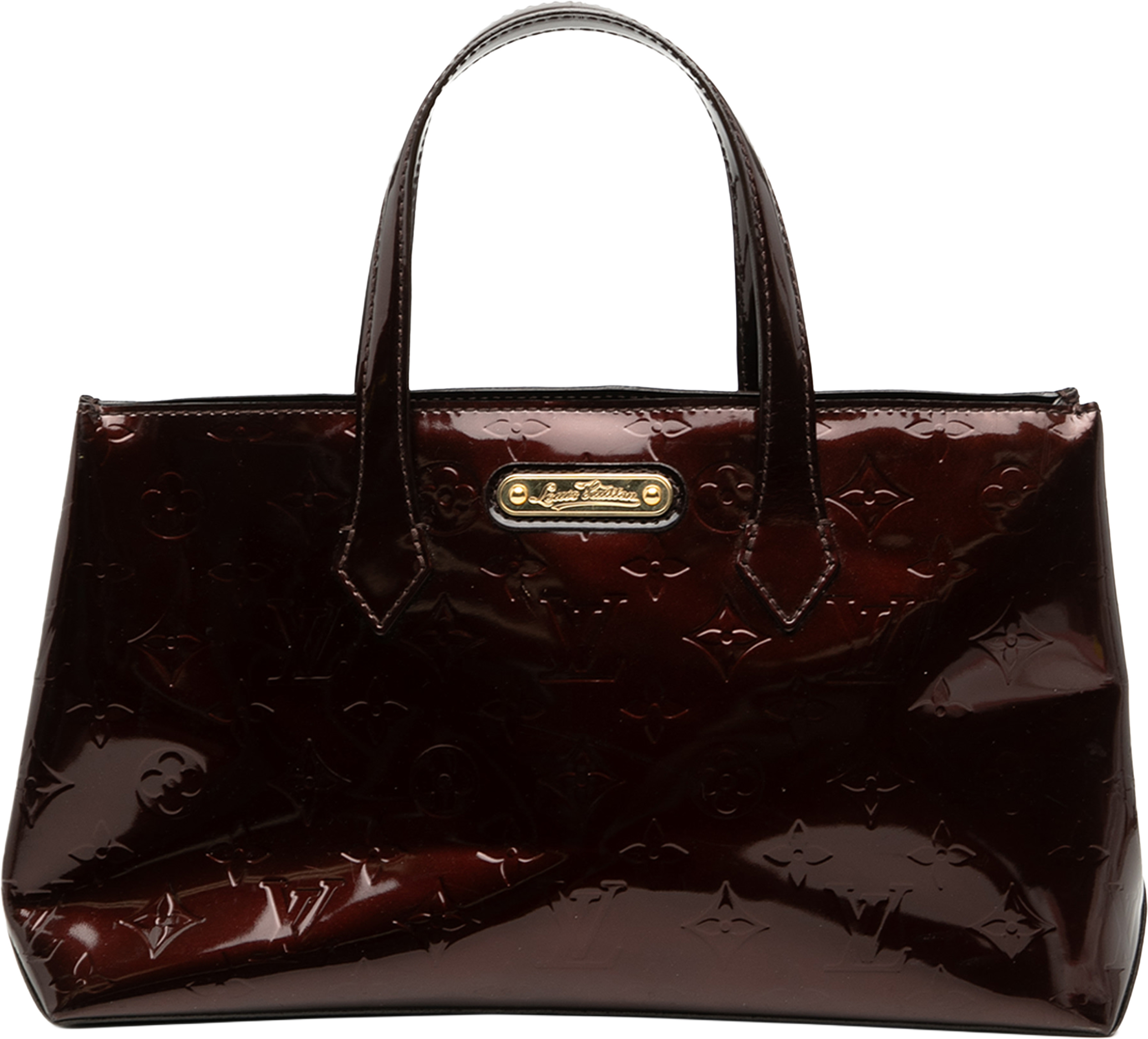 Louis Vuitton Monogram Vernis Wilshire Pm, från Luxclusif, i färgen purple. Klicka för att öppna bilden i stort format