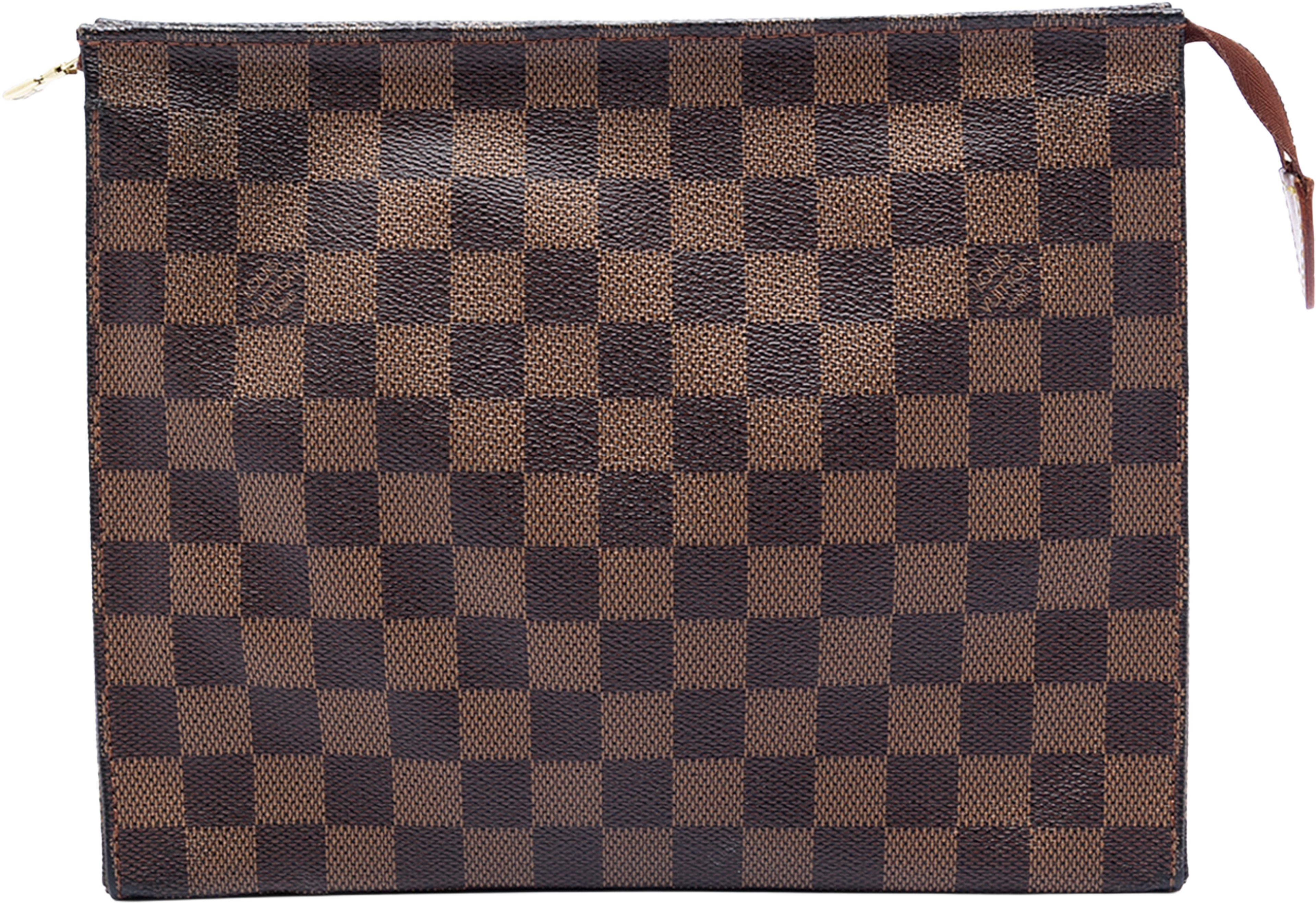 Louis Vuitton Damier Ebene Toiletry Pouch 26, från Luxclusif, i färgen brown. Klicka för att öppna bilden i stort format