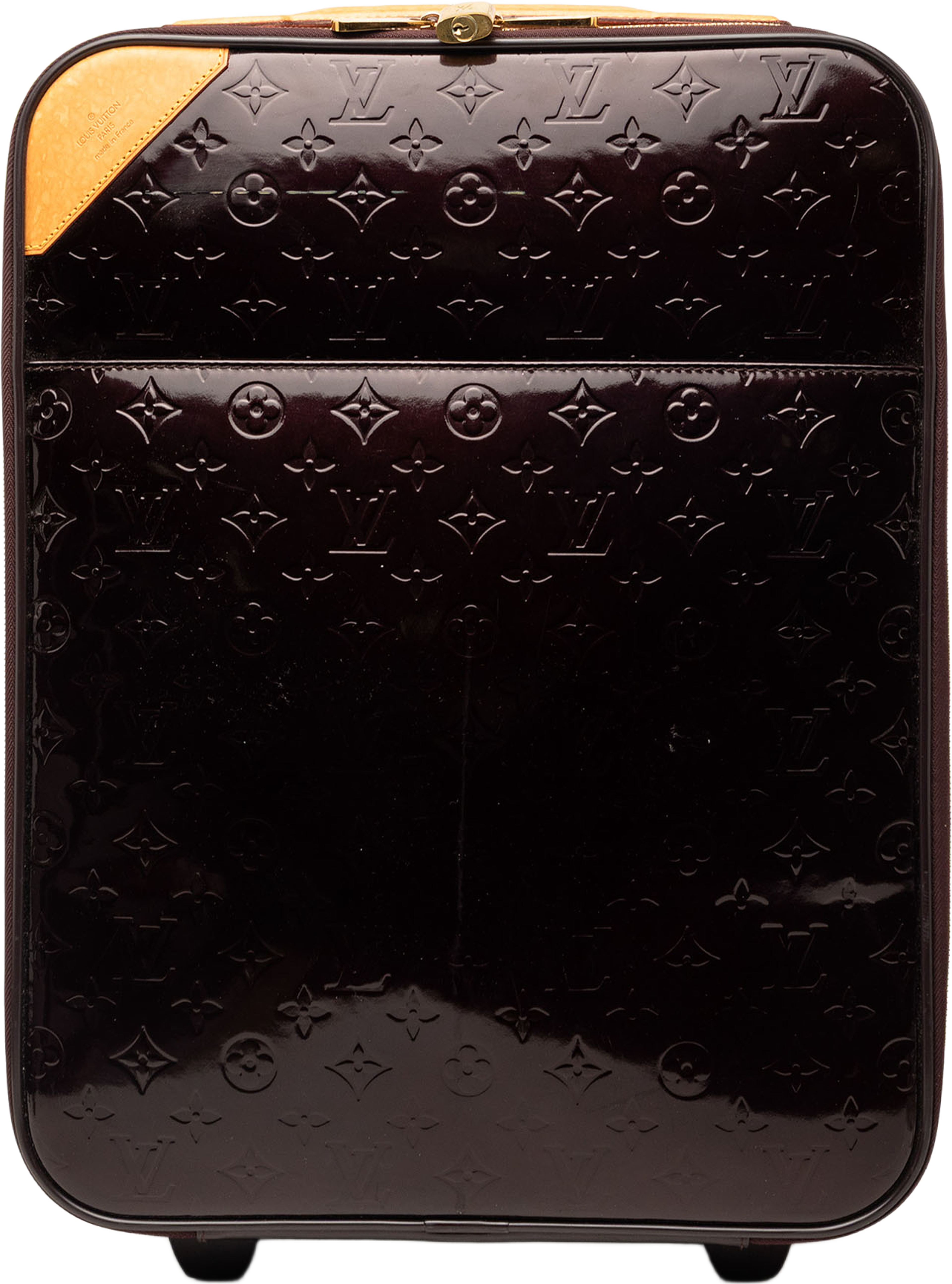 Louis Vuitton Monogram Vernis Pegase 45, från Luxclusif, i färgen purple. Klicka för att öppna bilden i stort format