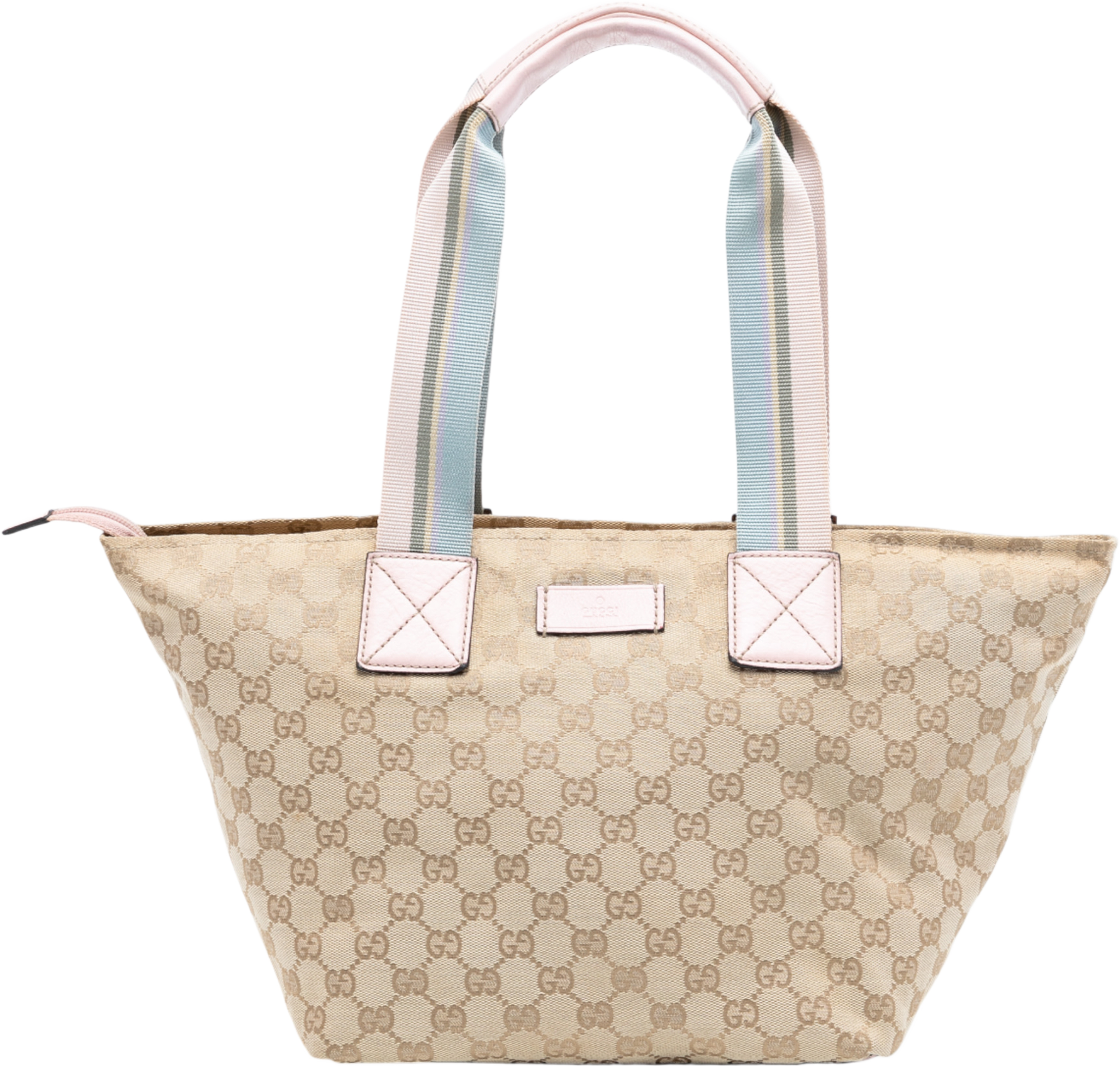 Gucci Gg Canvas Web Tote, från Luxclusif, i färgen beige. Klicka för att öppna bilden i stort format