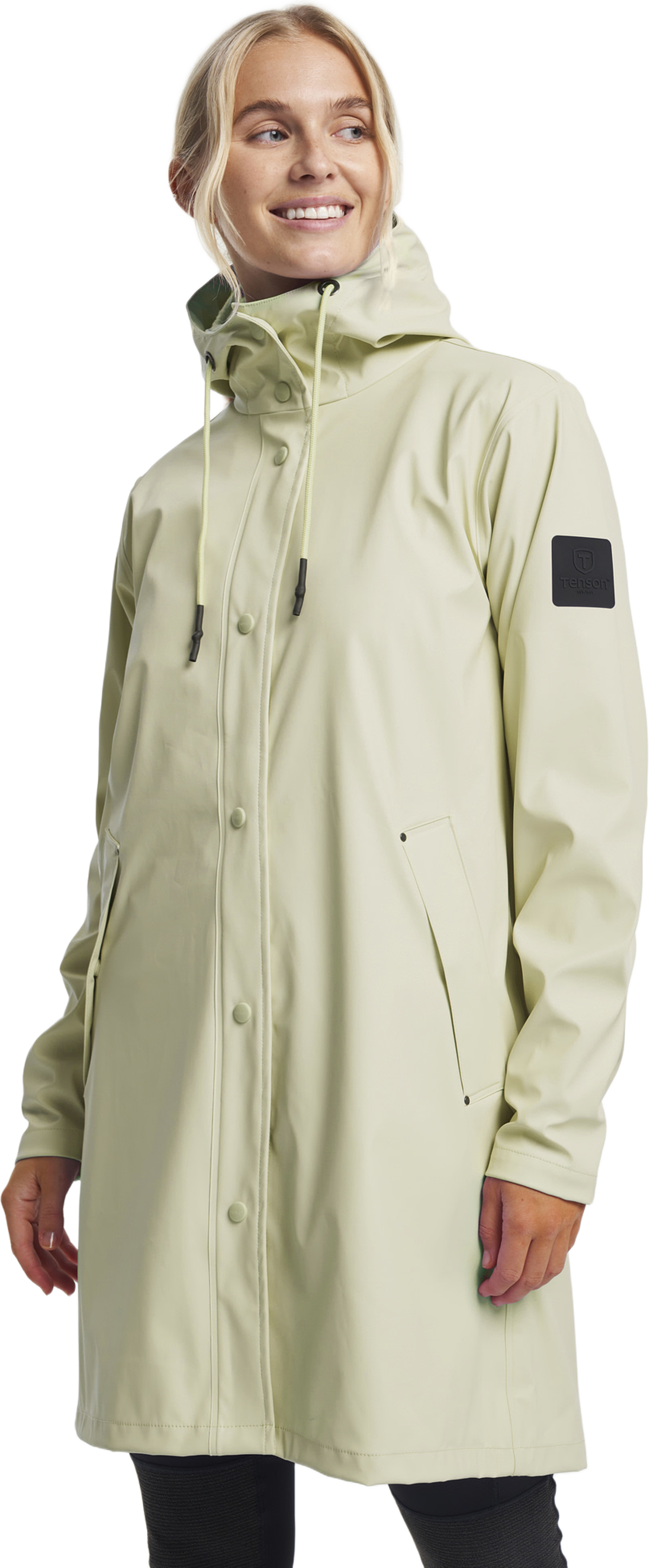 Apelviken Rain Coat Women, från Tenson, i färgen sand. Klicka för att öppna bilden i stort format
