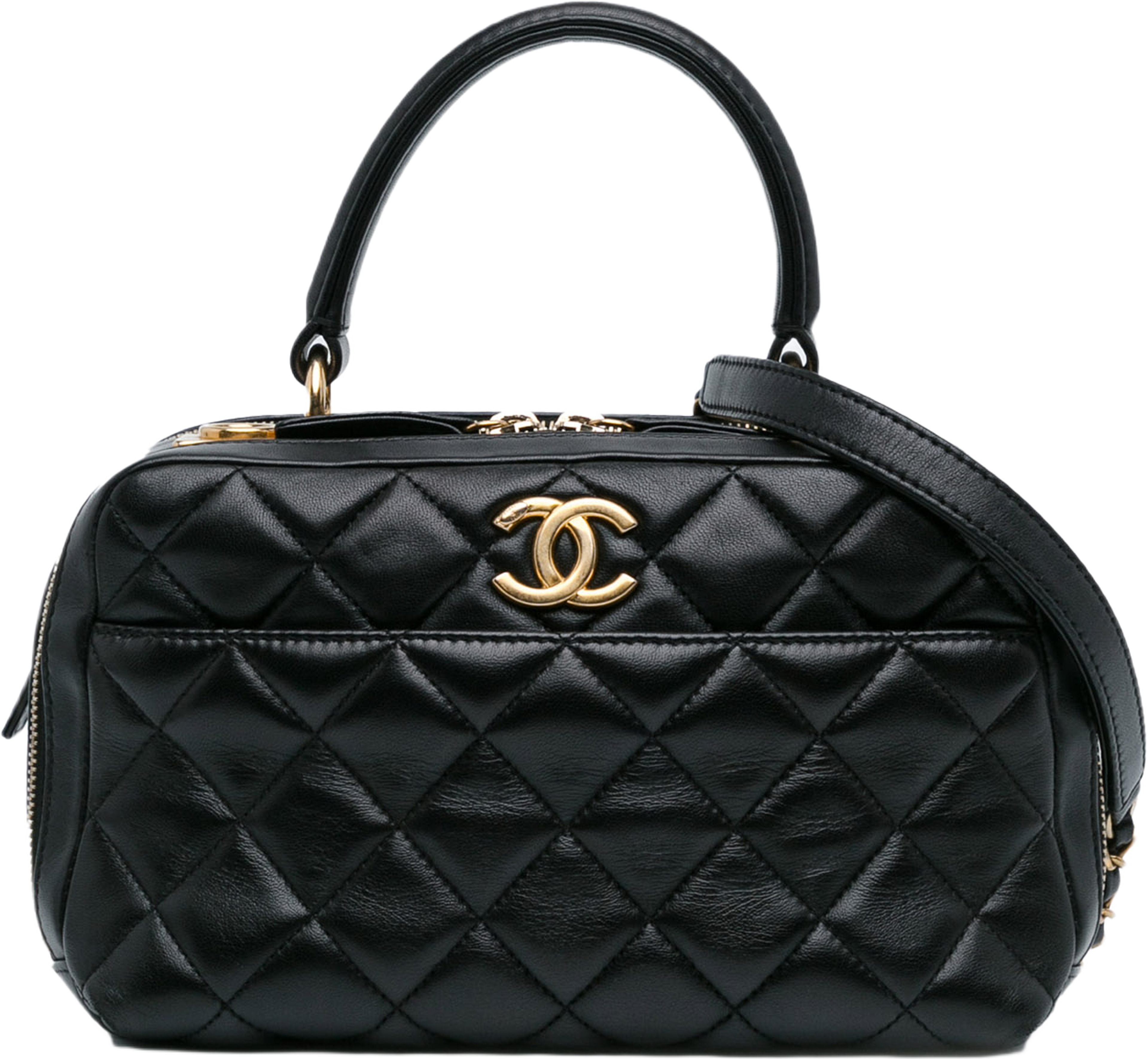 Chanel Medium Lambskin Trendy Cc Bowling Bag