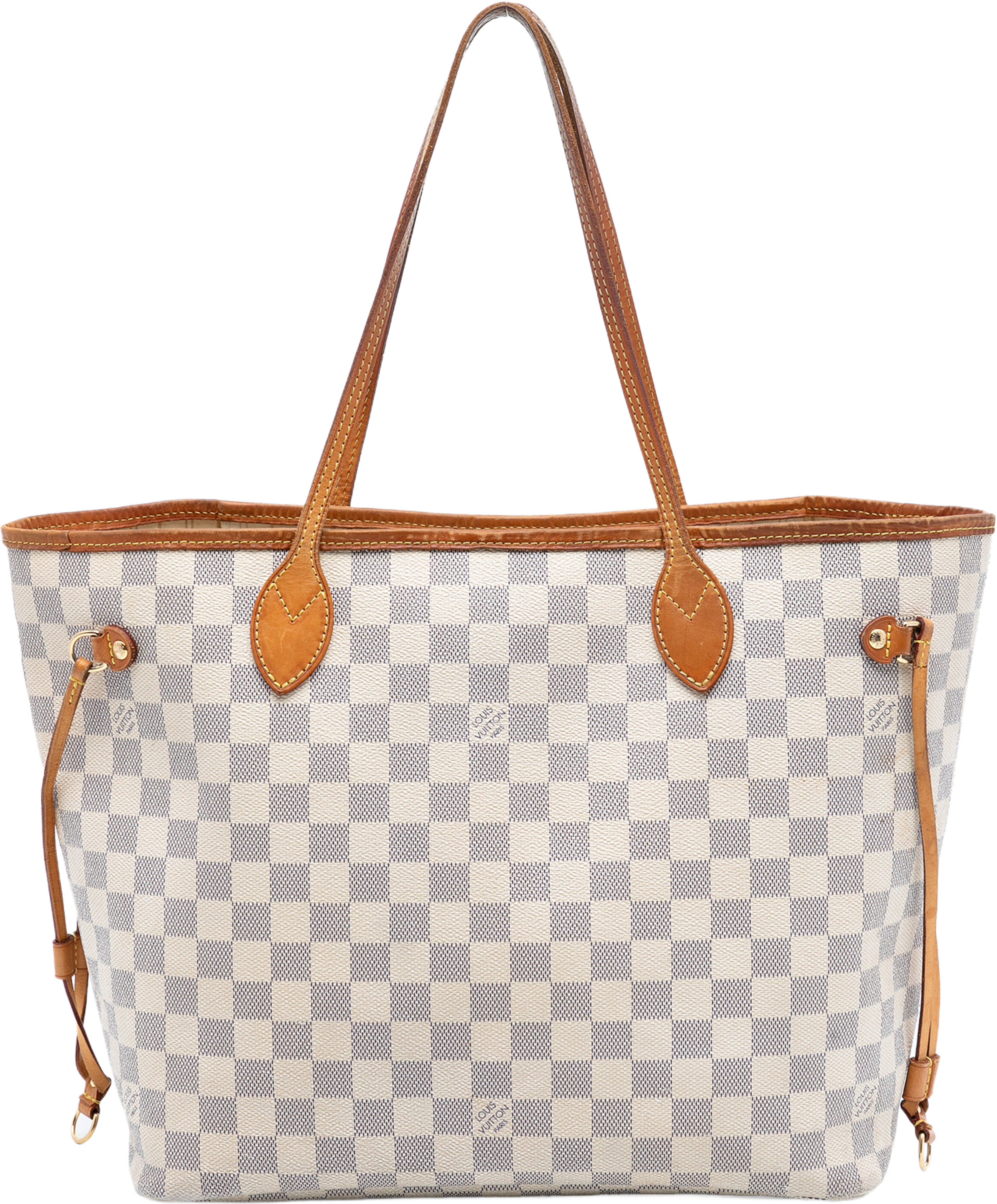 Louis Vuitton Damier Azur Neverfull Mm, från Luxclusif, i färgen white. Klicka för att öppna bilden i stort format