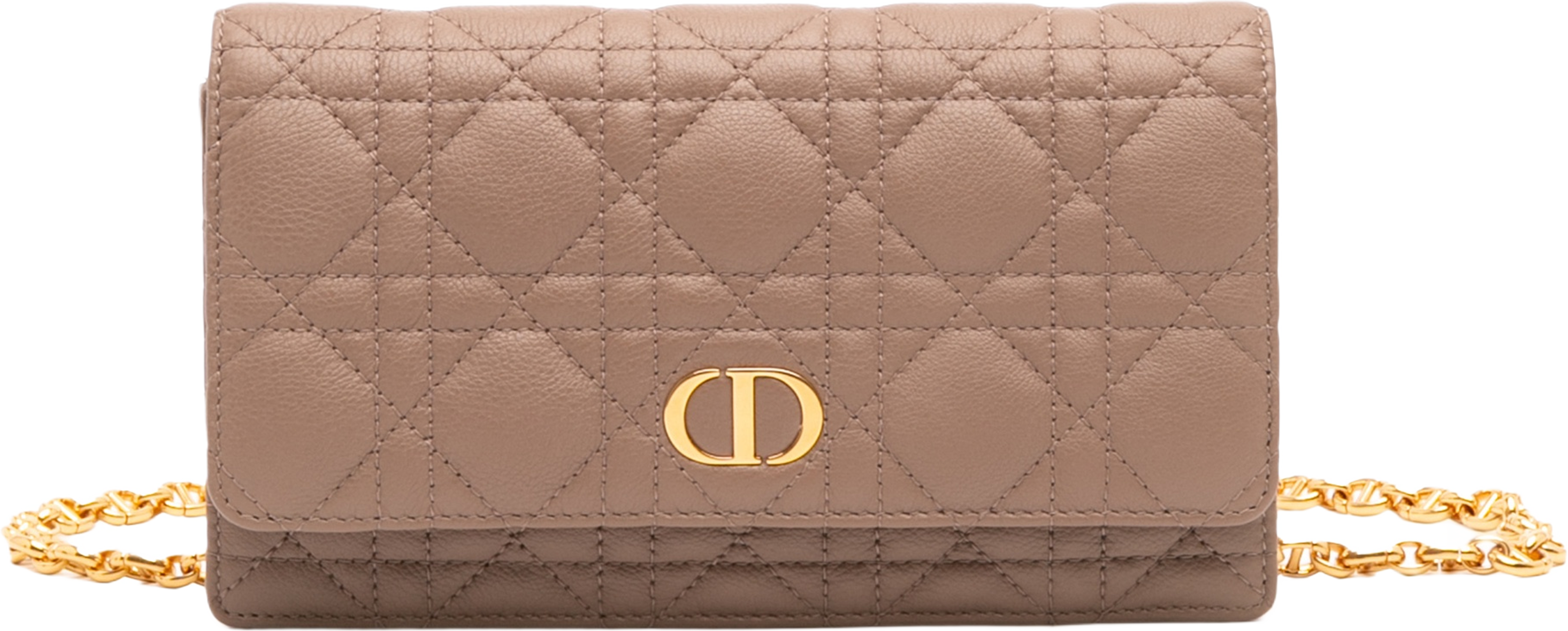 Dior Calfskin Cannage Caro Belt Bag, från Luxclusif, i färgen nude.