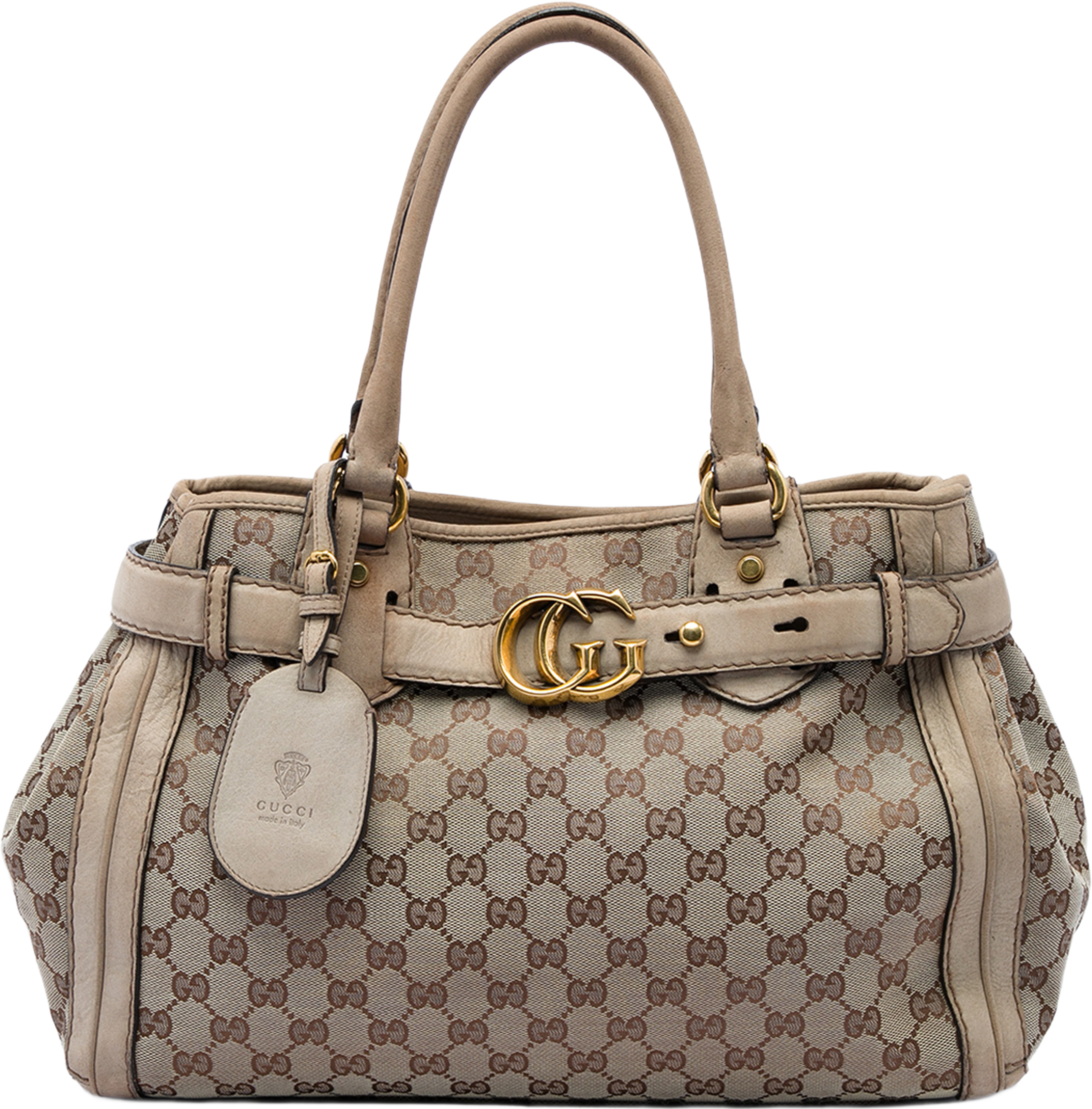 Gucci Gg Canvas Running Tote, från Luxclusif, i färgen beige. Klicka för att öppna bilden i stort format