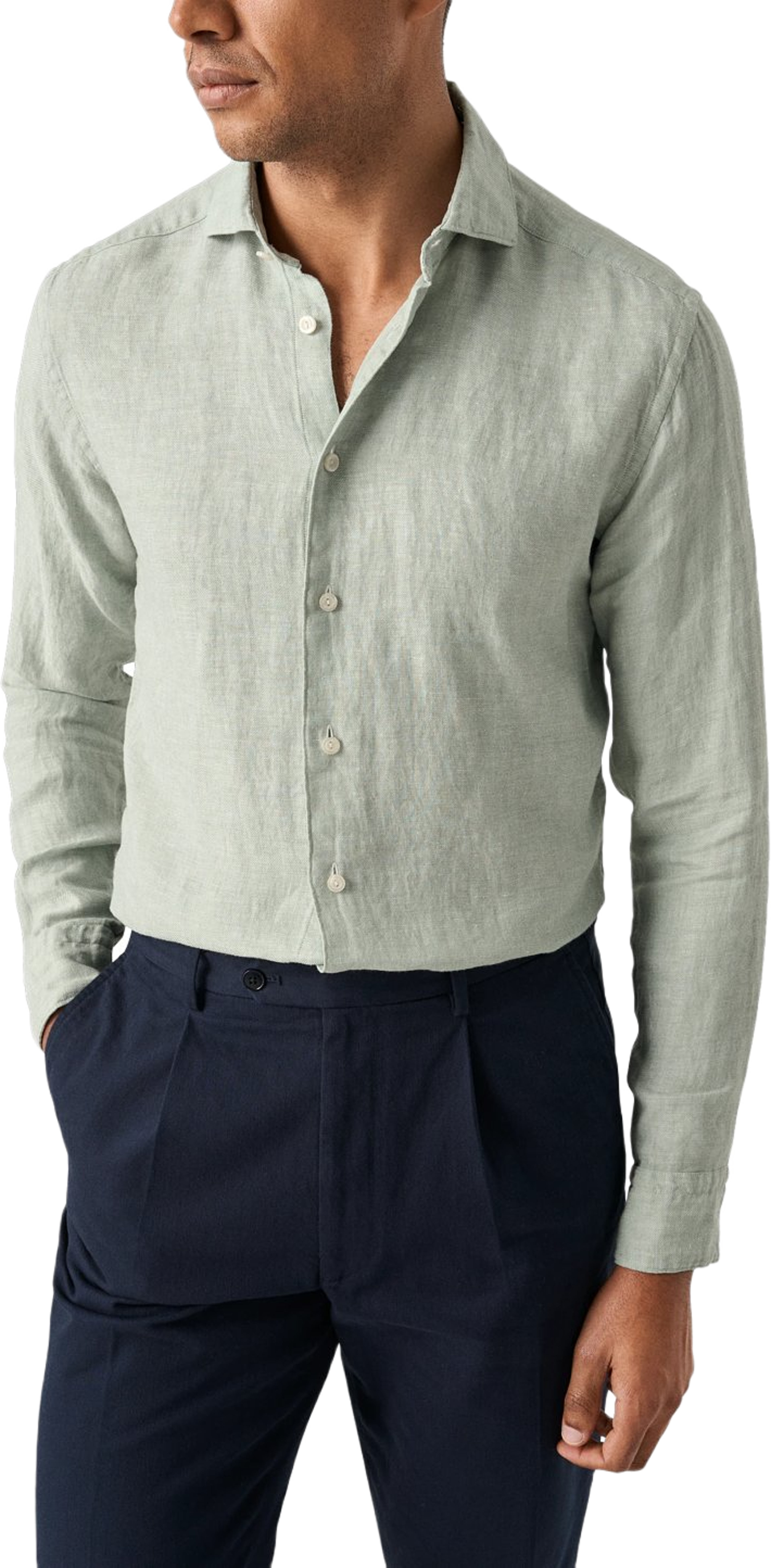 Linne Twill-skjorta Slim Fit
