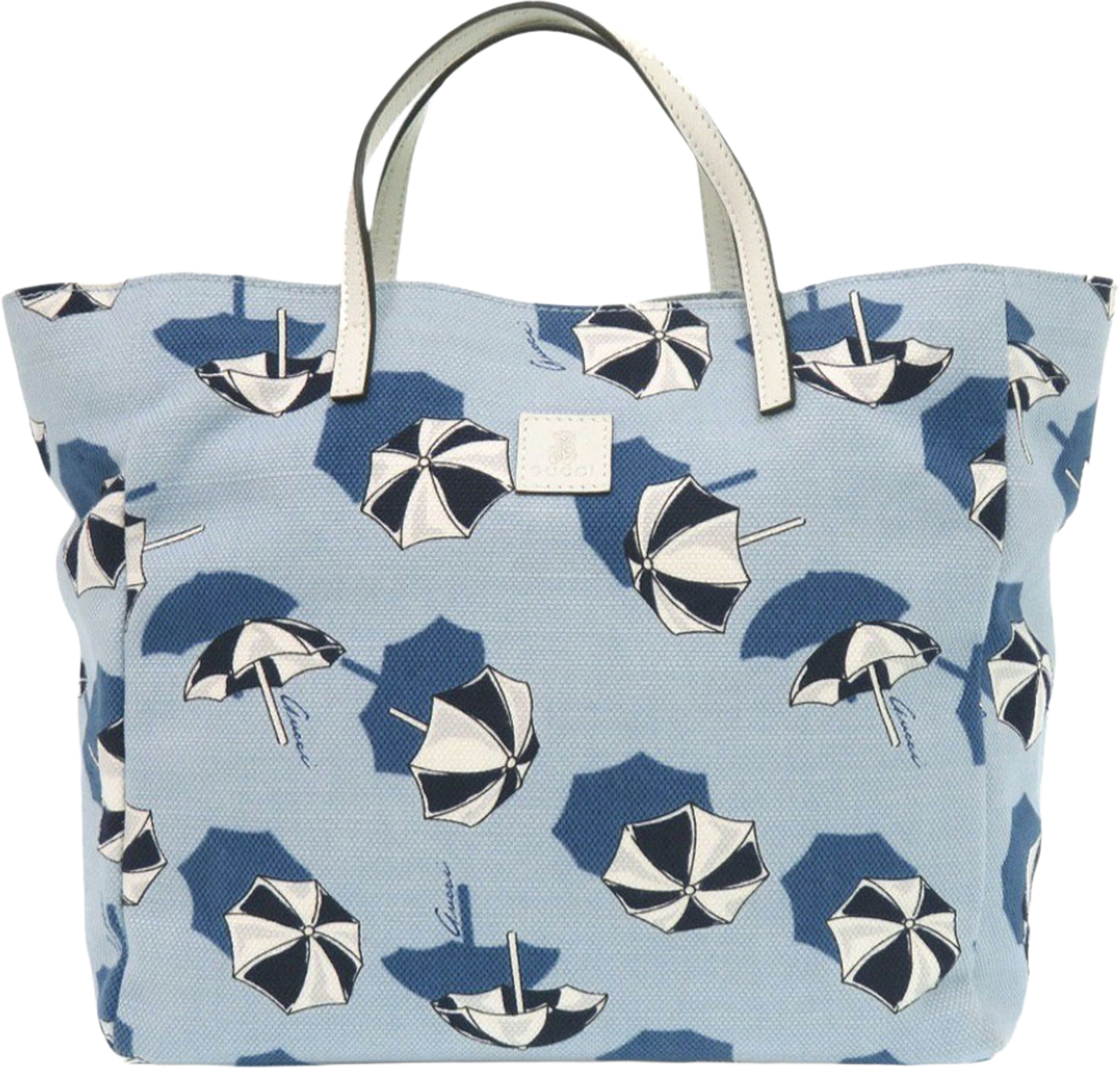 Gucci Kids Canvas Umbrella Tote, från Luxclusif, i färgen light blue. Klicka för att öppna bilden i stort format