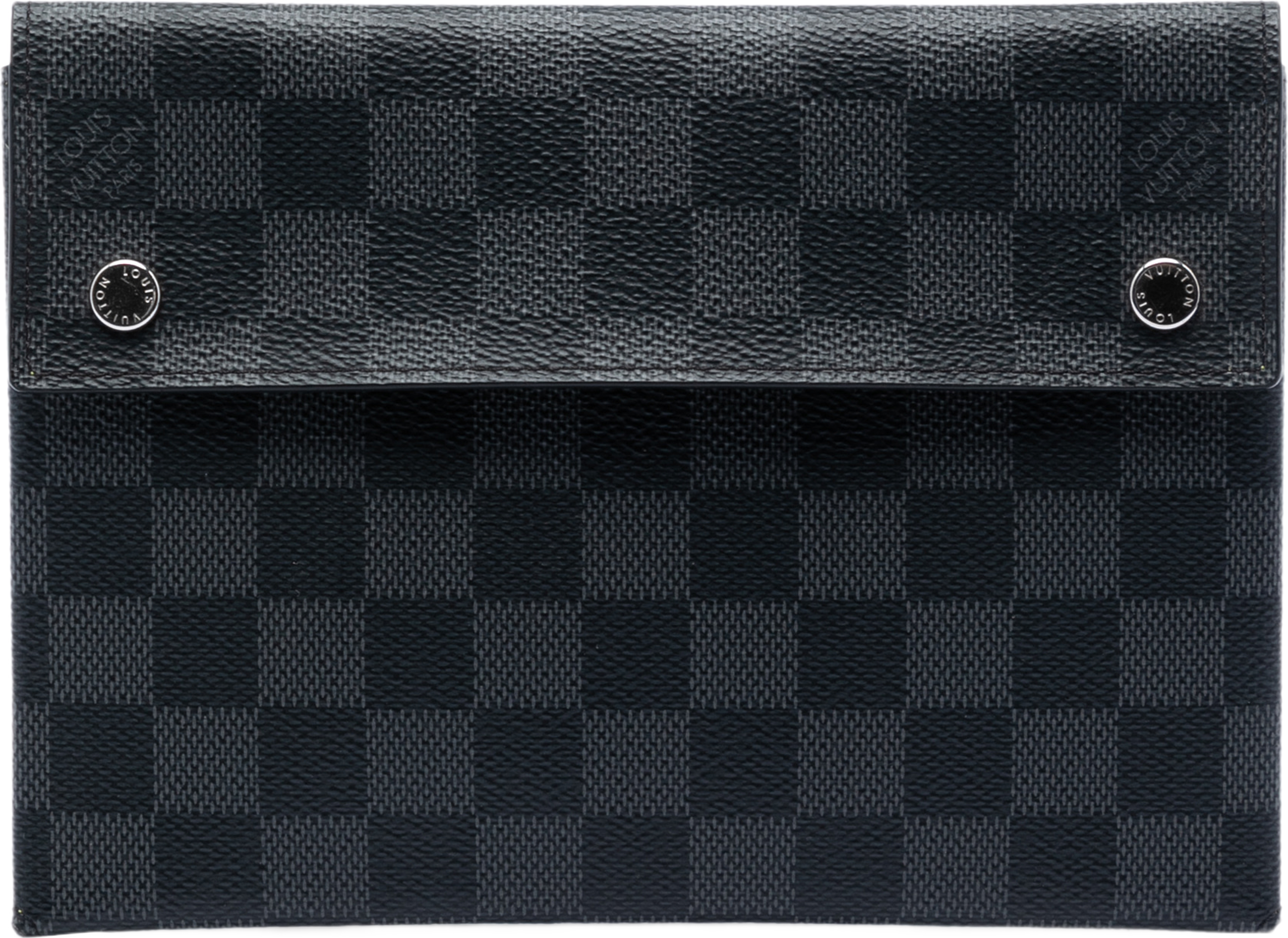 Louis Vuitton Damier Graphite Alpha Pochette Mm, från Luxclusif, i färgen black. Klicka för att öppna bilden i stort format
