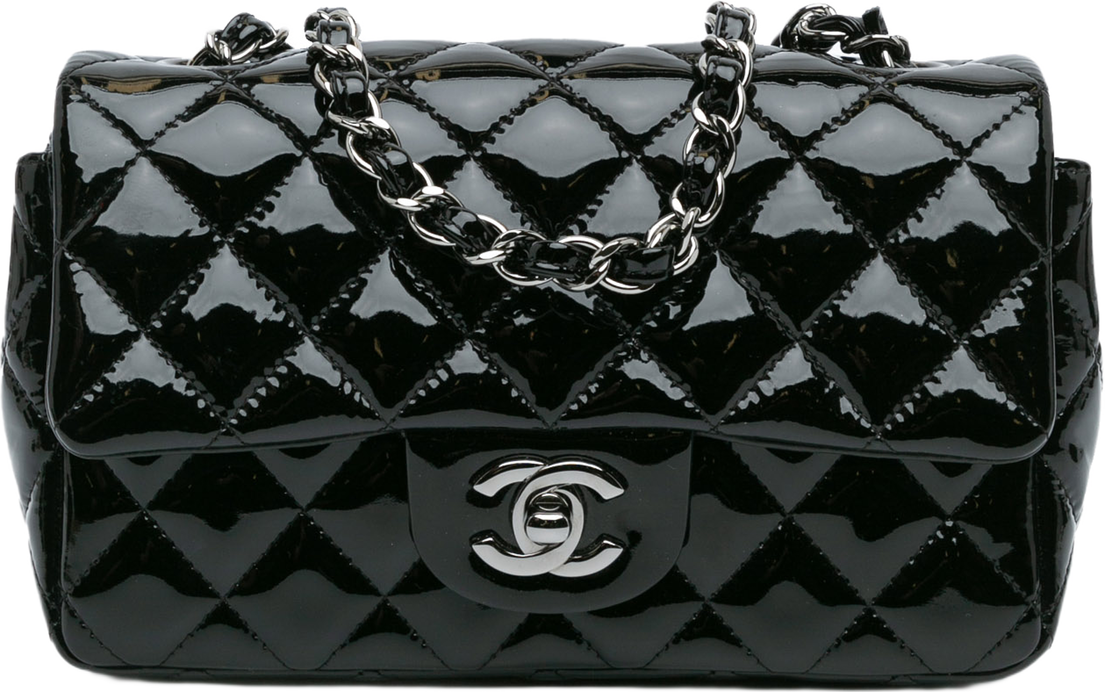 Chanel Mini Rectangular Classic Patent Single Flap