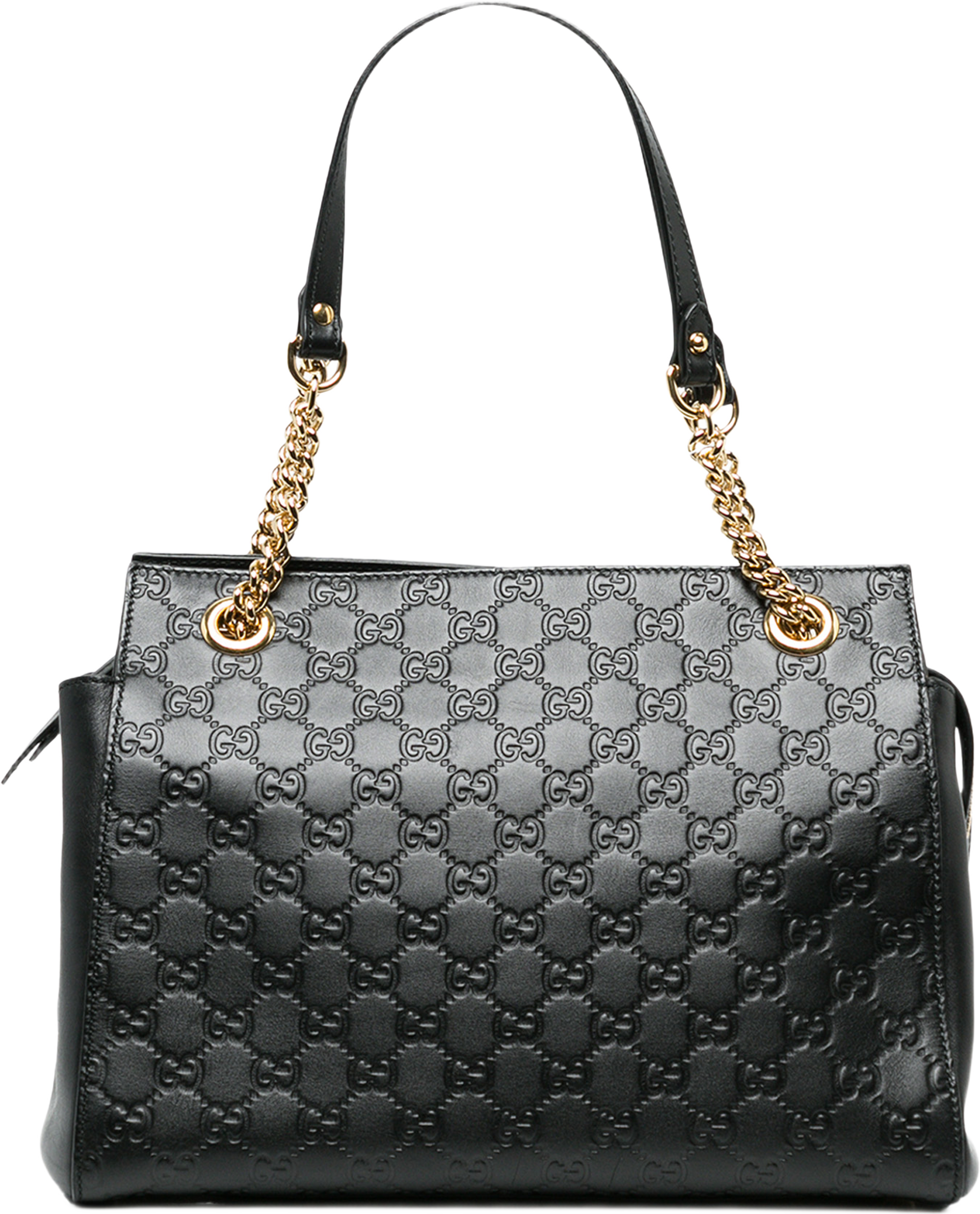 Gucci Medium Guccissima Soft Shoulder Bag, från Luxclusif, i färgen svart. Klicka för att öppna bilden i stort format