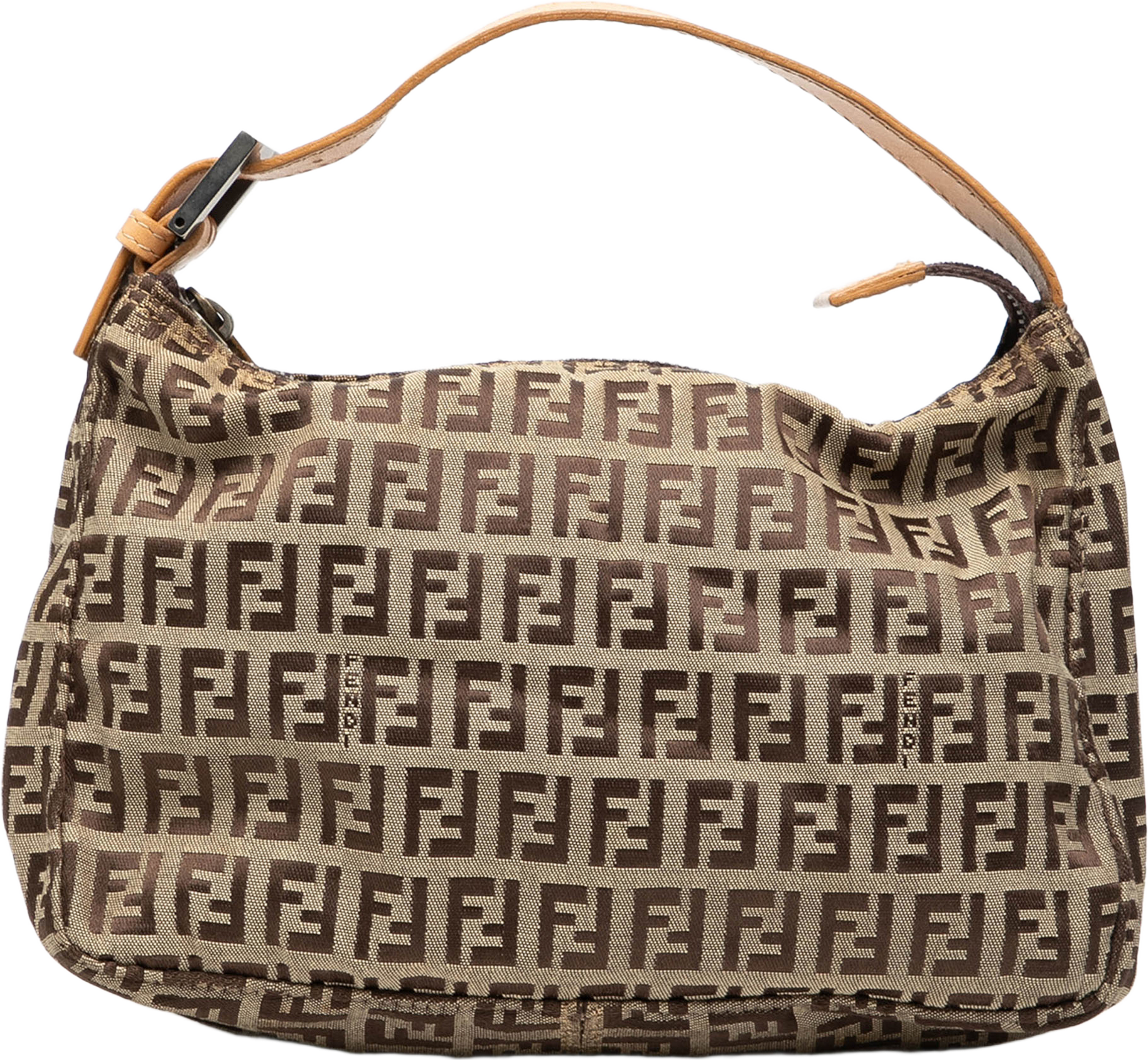Fendi Zucchino Canvas Handbag, från Luxclusif, i färgen beige. Klicka för att öppna bilden i stort format