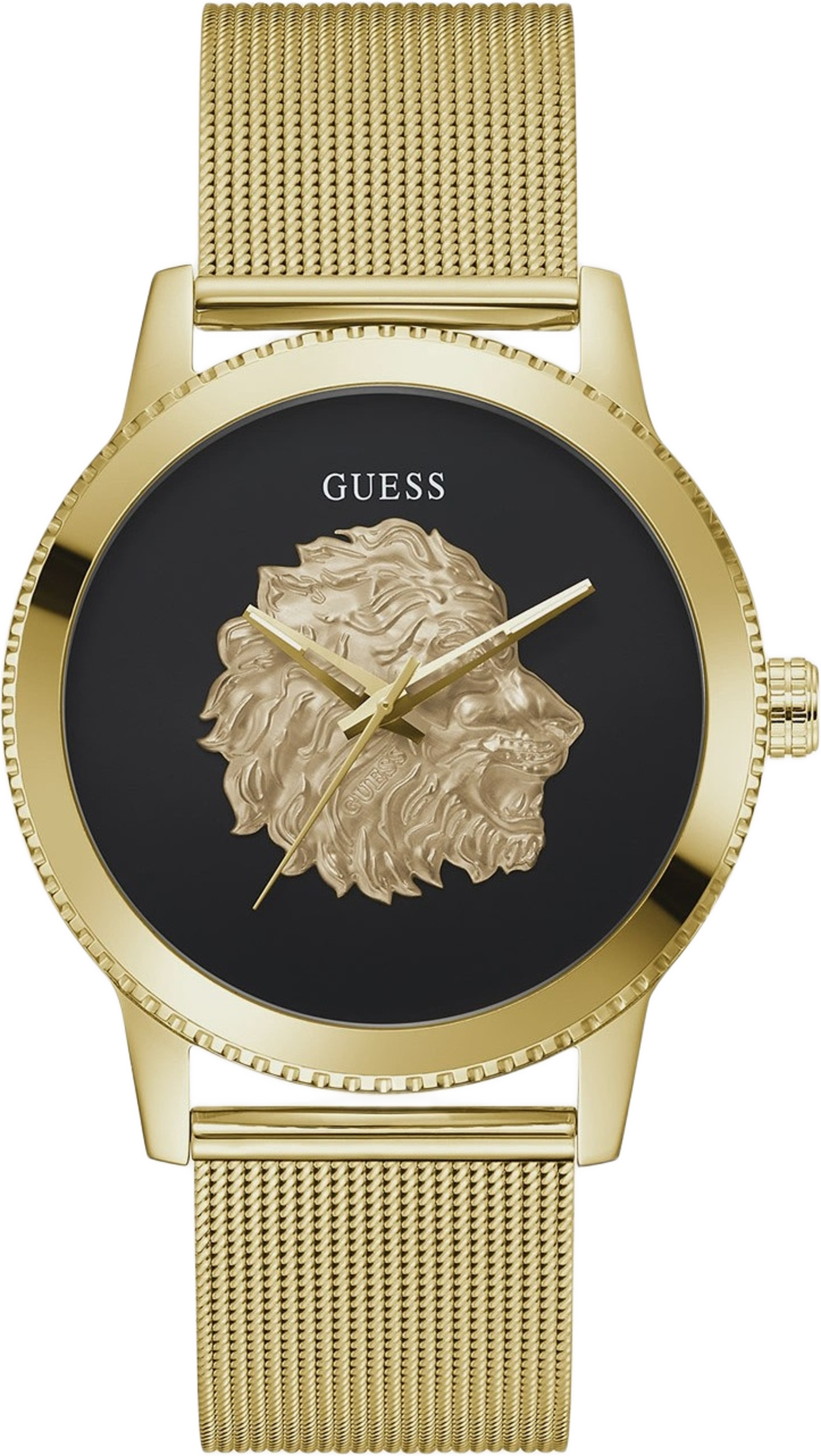 Guess Crest Herr Svart/guld, Metallband - Gw0702g1, från Guess, i färgen 1. Klicka för att öppna bilden i stort format
