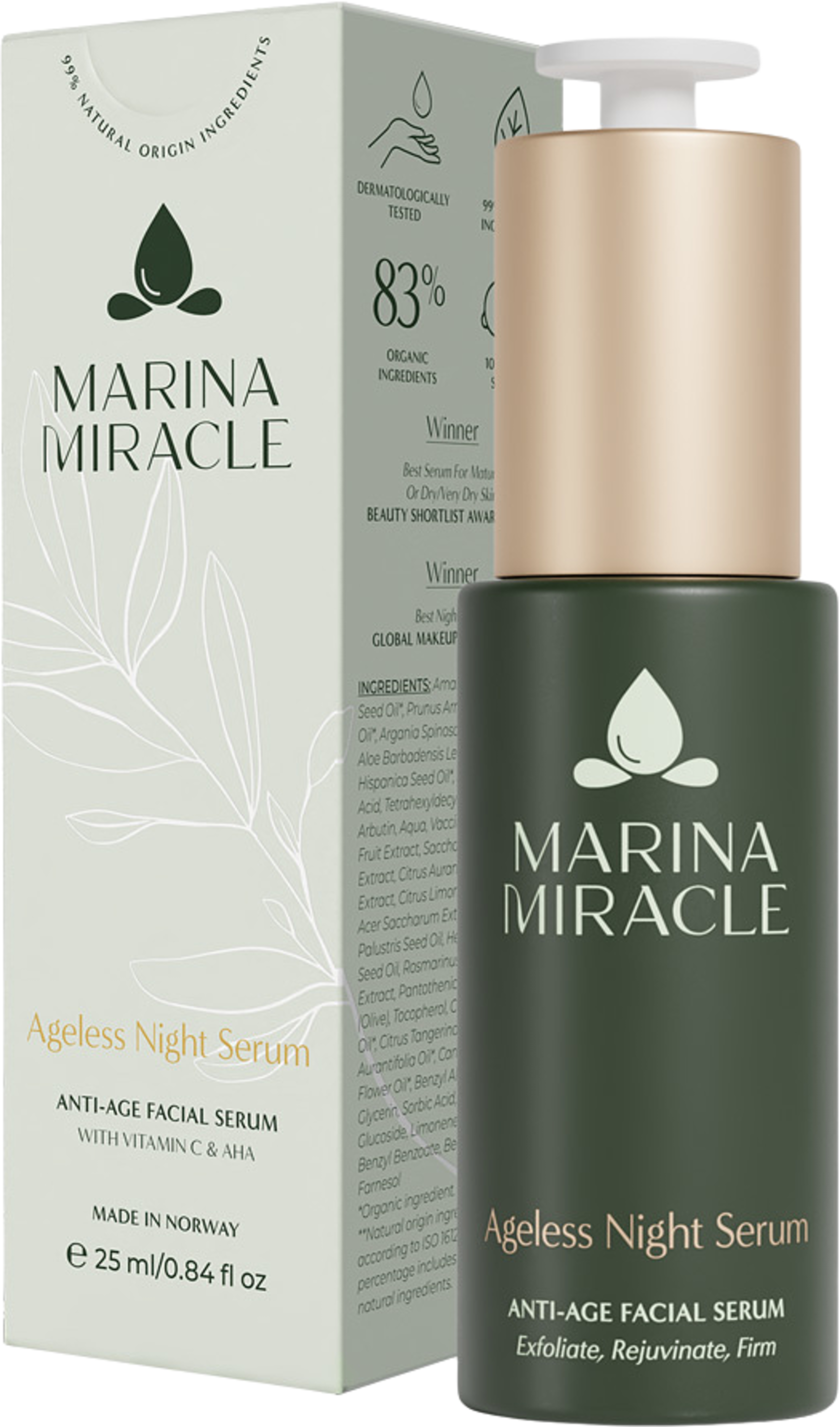 Ageless Night Serum (tidigare Amaranth Night Serum), från Marina Miracle. Klicka för att öppna bilden i stort format