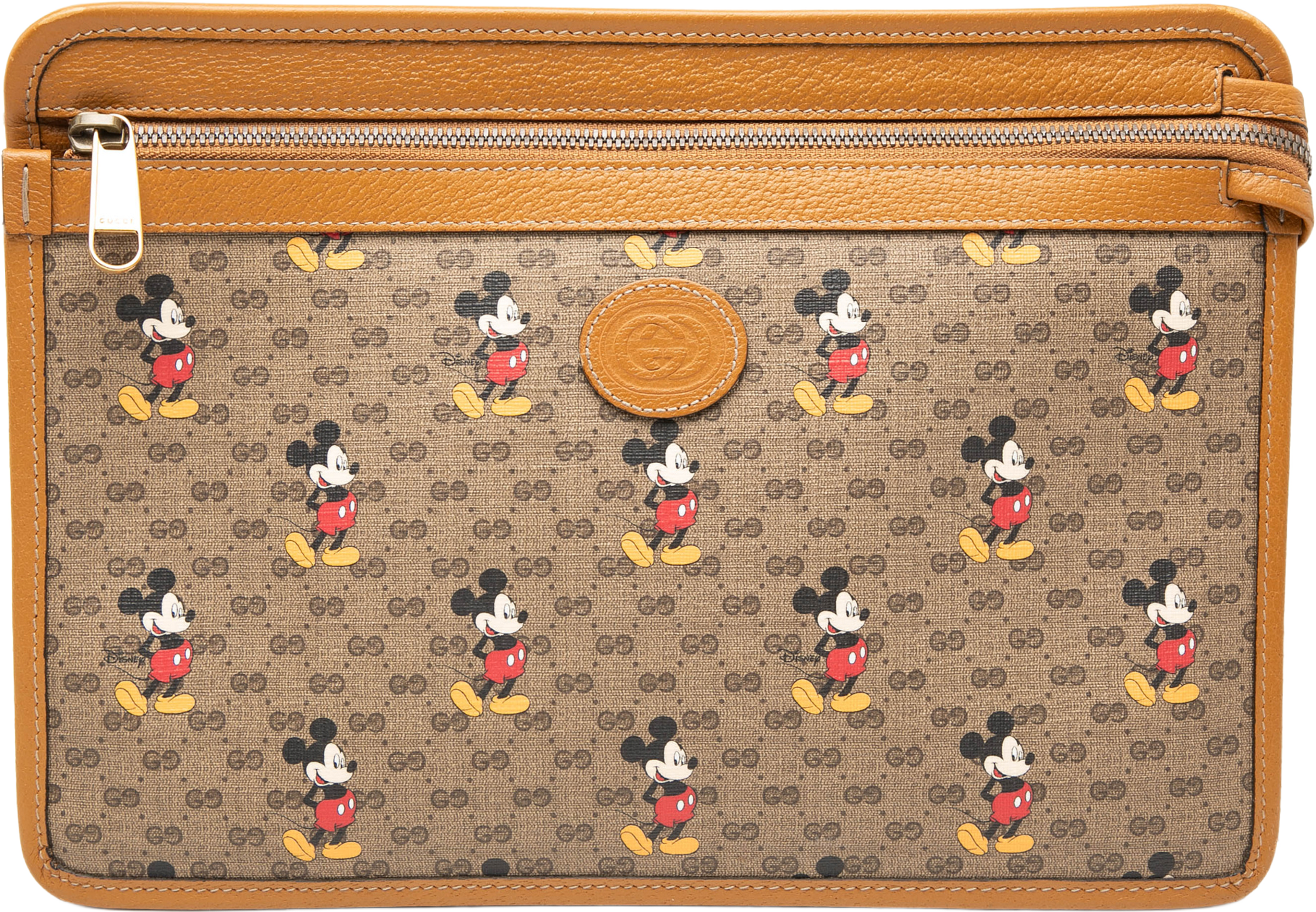 Gucci Disney Micro Gg Supreme Mickey Mouse Clutch, från Luxclusif, i färgen light brown. Klicka för att öppna bilden i stort format