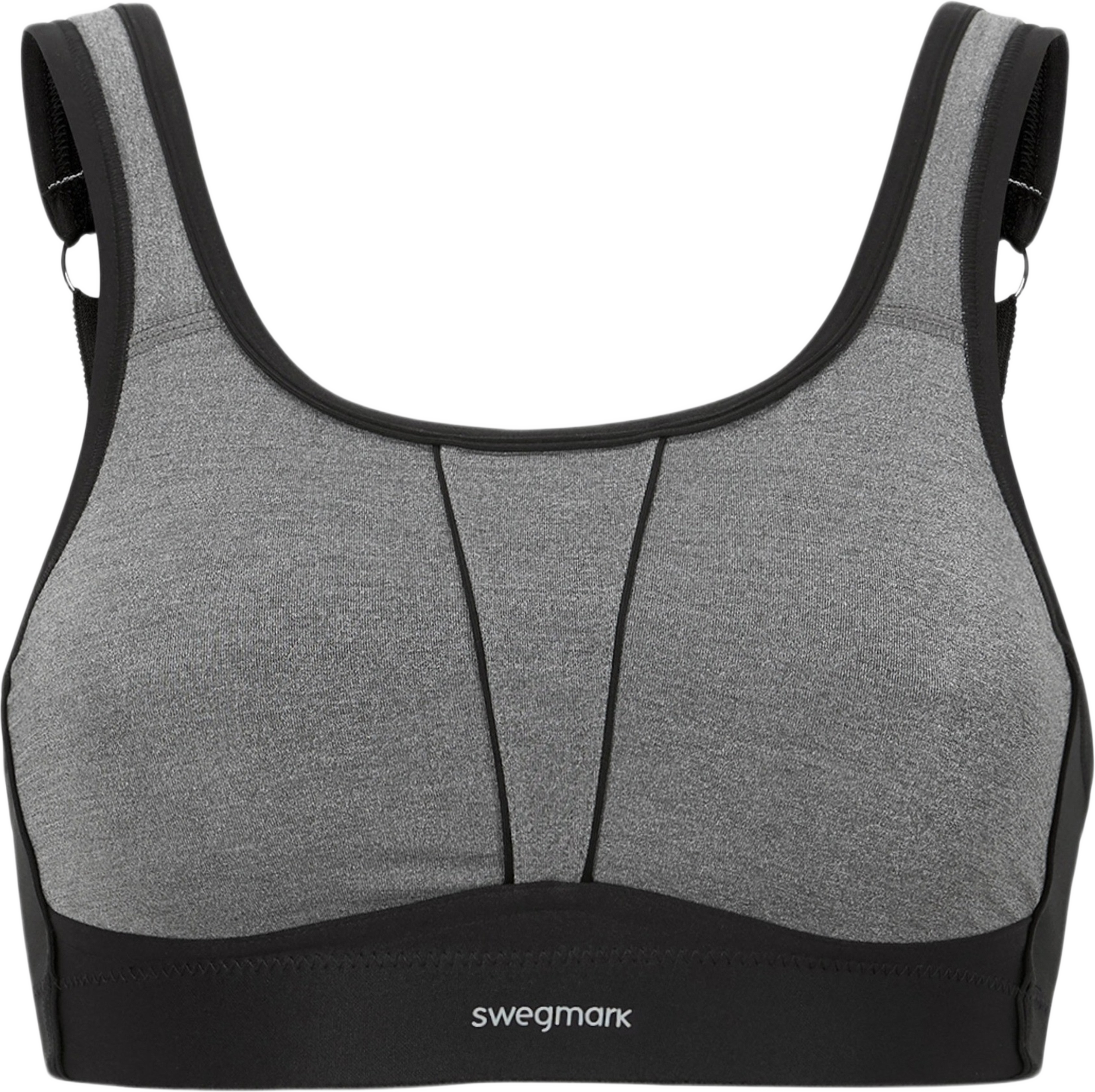 Movement Sport-bh, från Swegmark, i färgen greymelange/black. Klicka för att öppna bilden i stort format