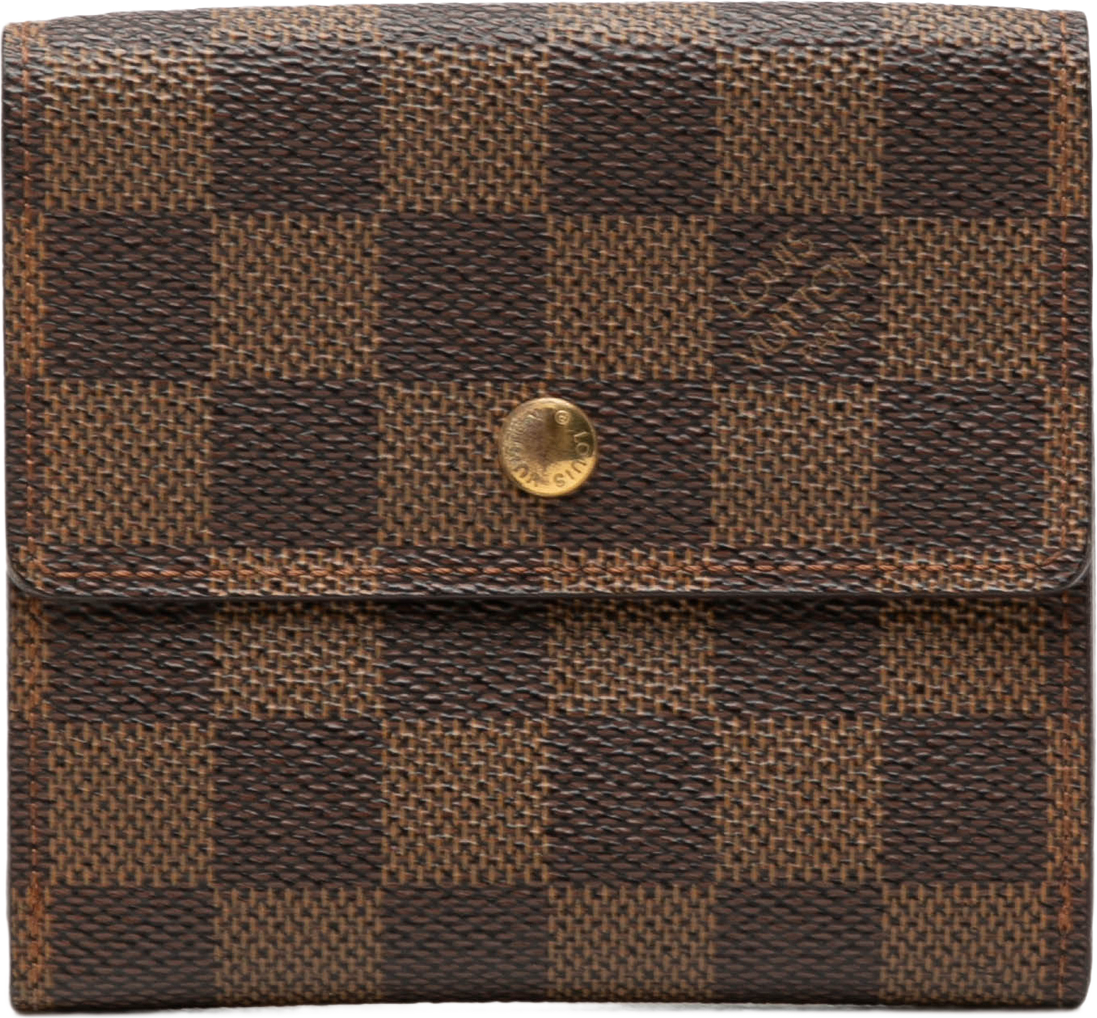 Louis Vuitton Damier Ebene Portefeuille Elise Wallet, från Luxclusif, i färgen brown. Klicka för att öppna bilden i stort format