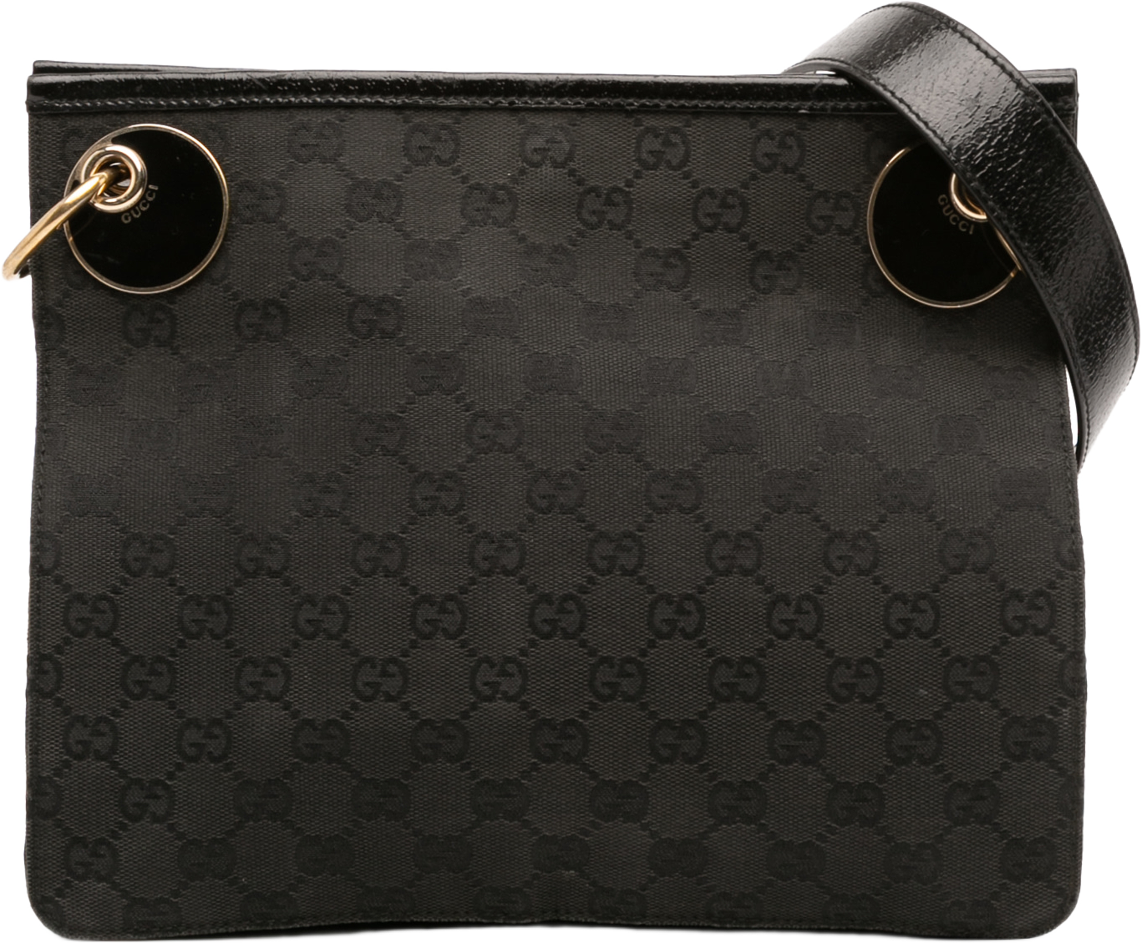 Gucci Gg Canvas Eclipse Crossbody, från Luxclusif, i färgen black. Klicka för att öppna bilden i stort format