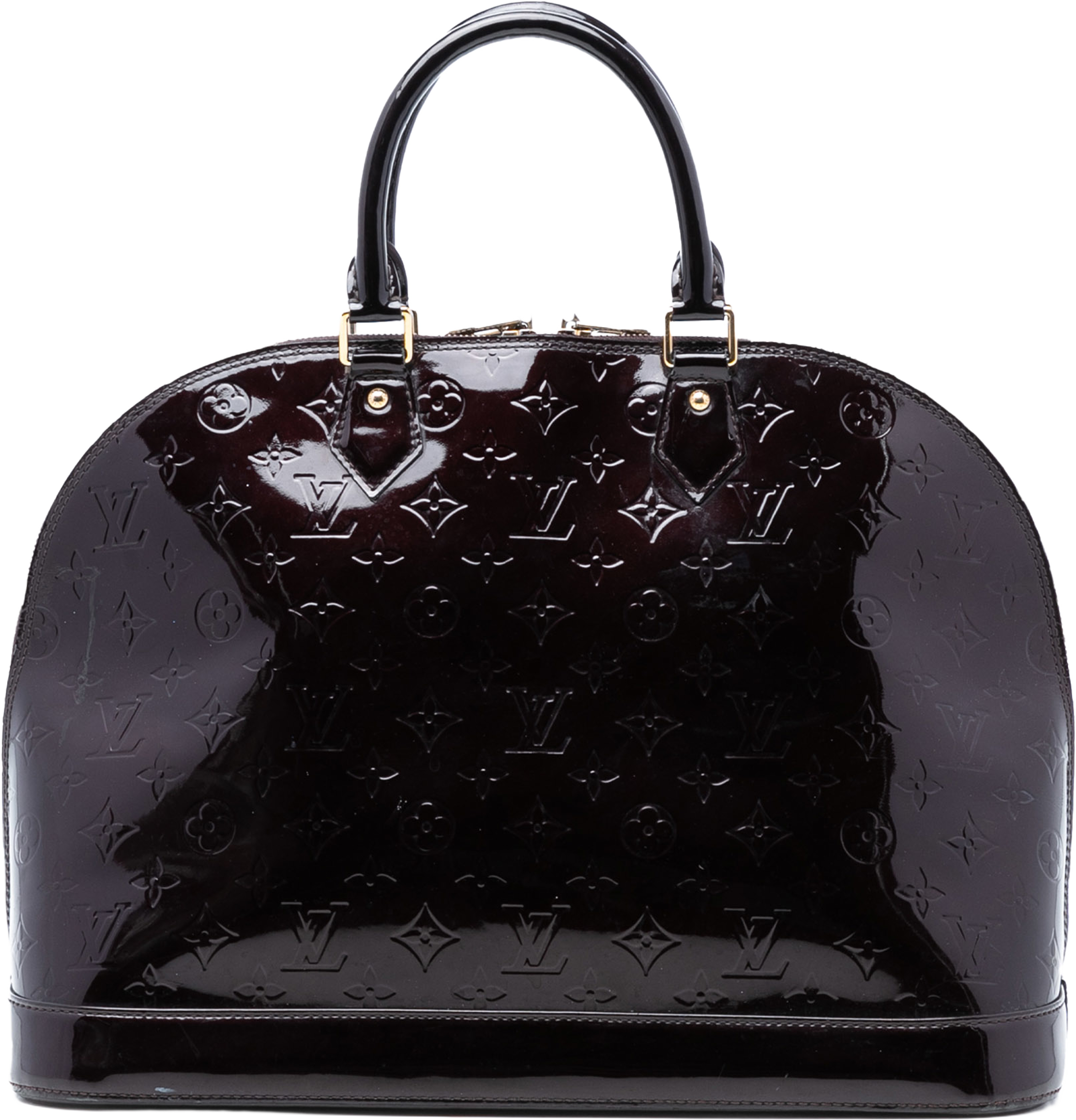 Louis Vuitton Monogram Vernis Alma Pm, från Luxclusif, i färgen purple. Klicka för att öppna bilden i stort format