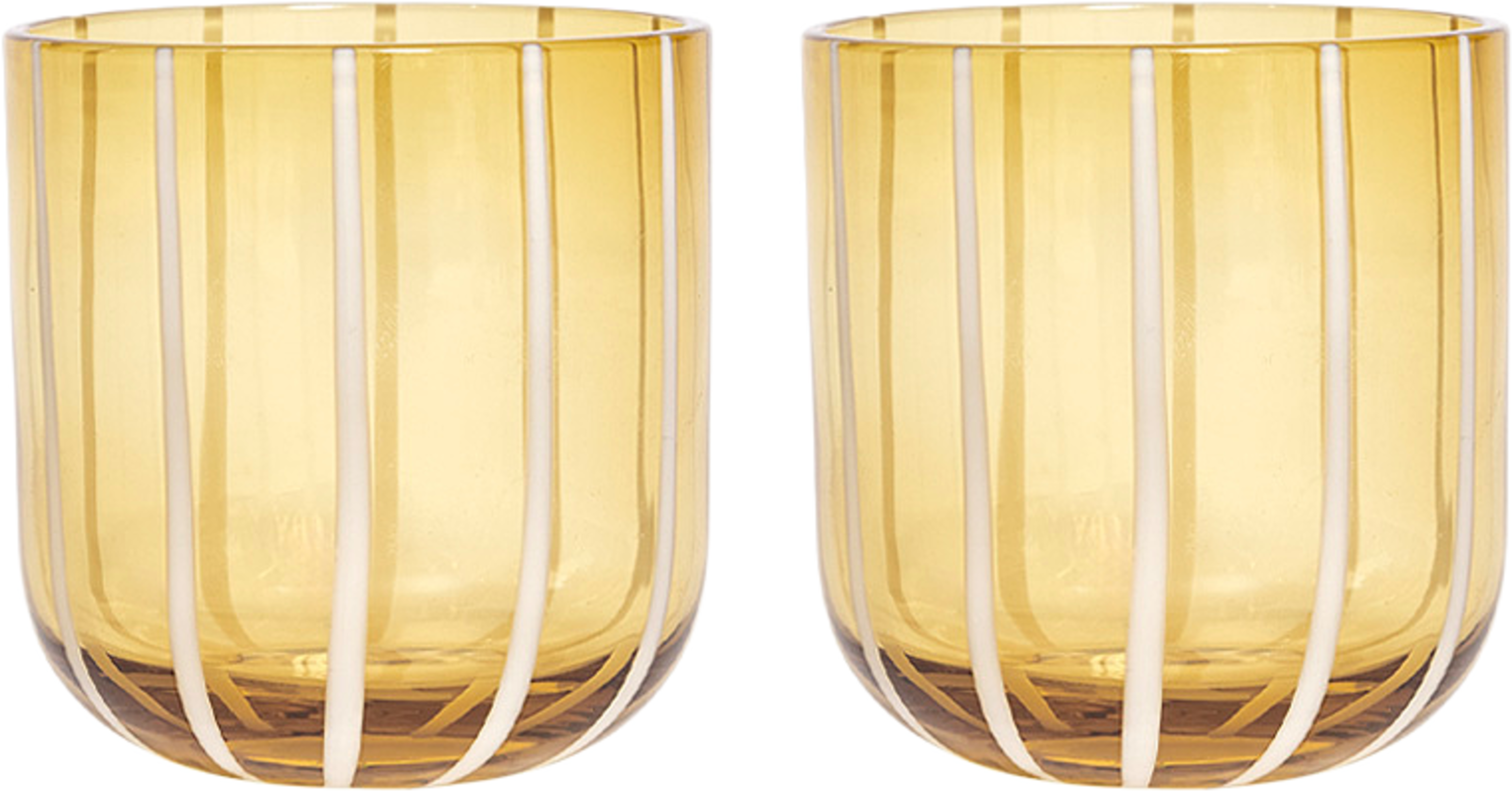 Mizu Glass - Pack Of 2, från OYOY Living, i färgen amber. Klicka för att öppna bilden i stort format