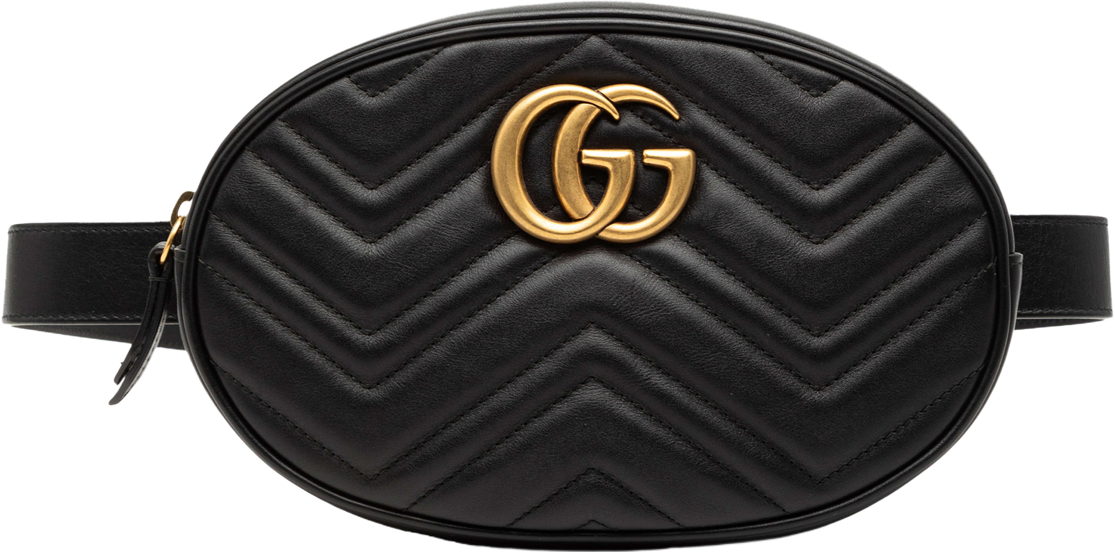Gucci Gg Marmont Matelasse Leather Belt Bag, från Luxclusif, i färgen black. Klicka för att öppna bilden i stort format