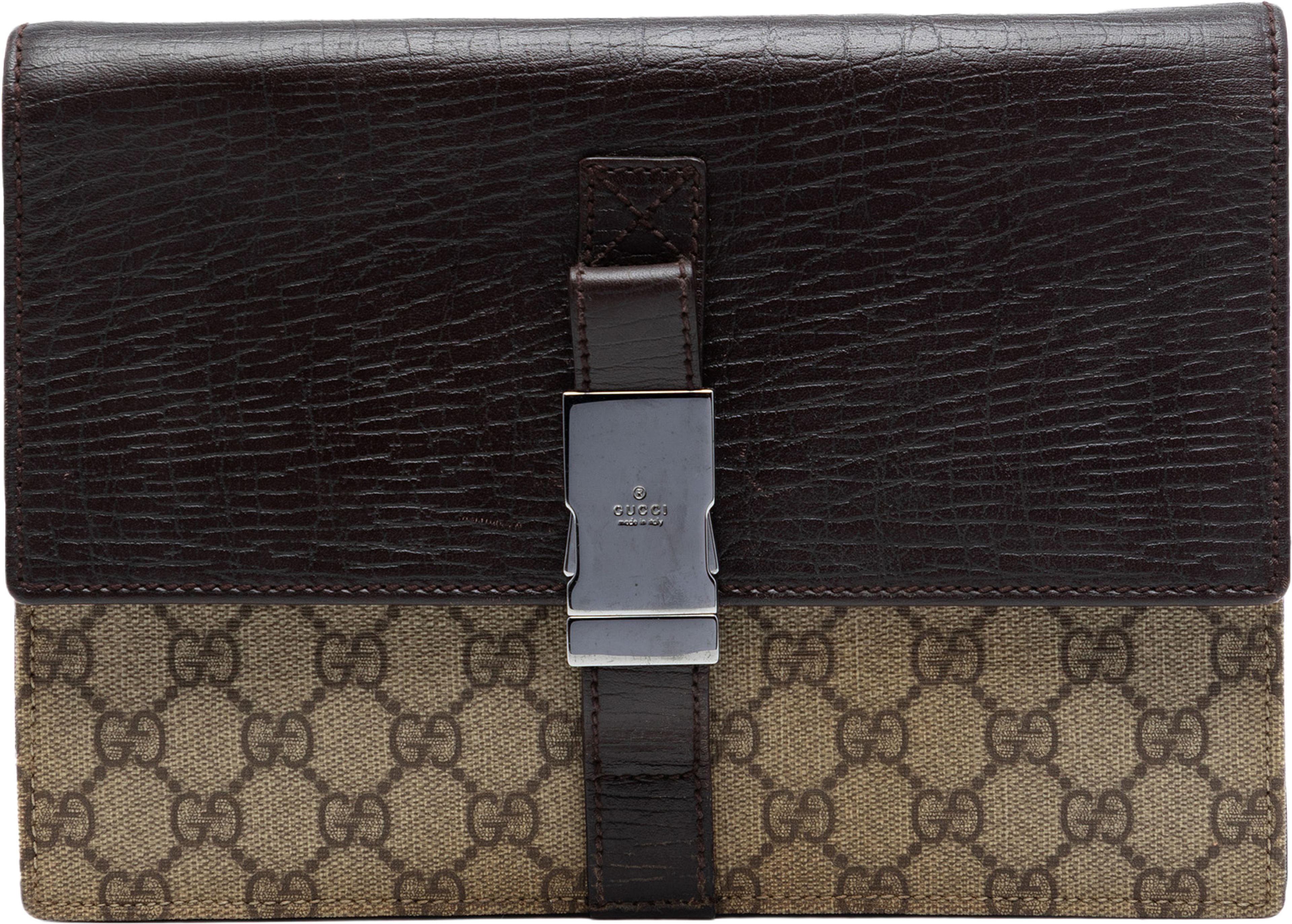 Gucci Gg Supreme Clutch, från Luxclusif, i färgen beige. Klicka för att öppna bilden i stort format