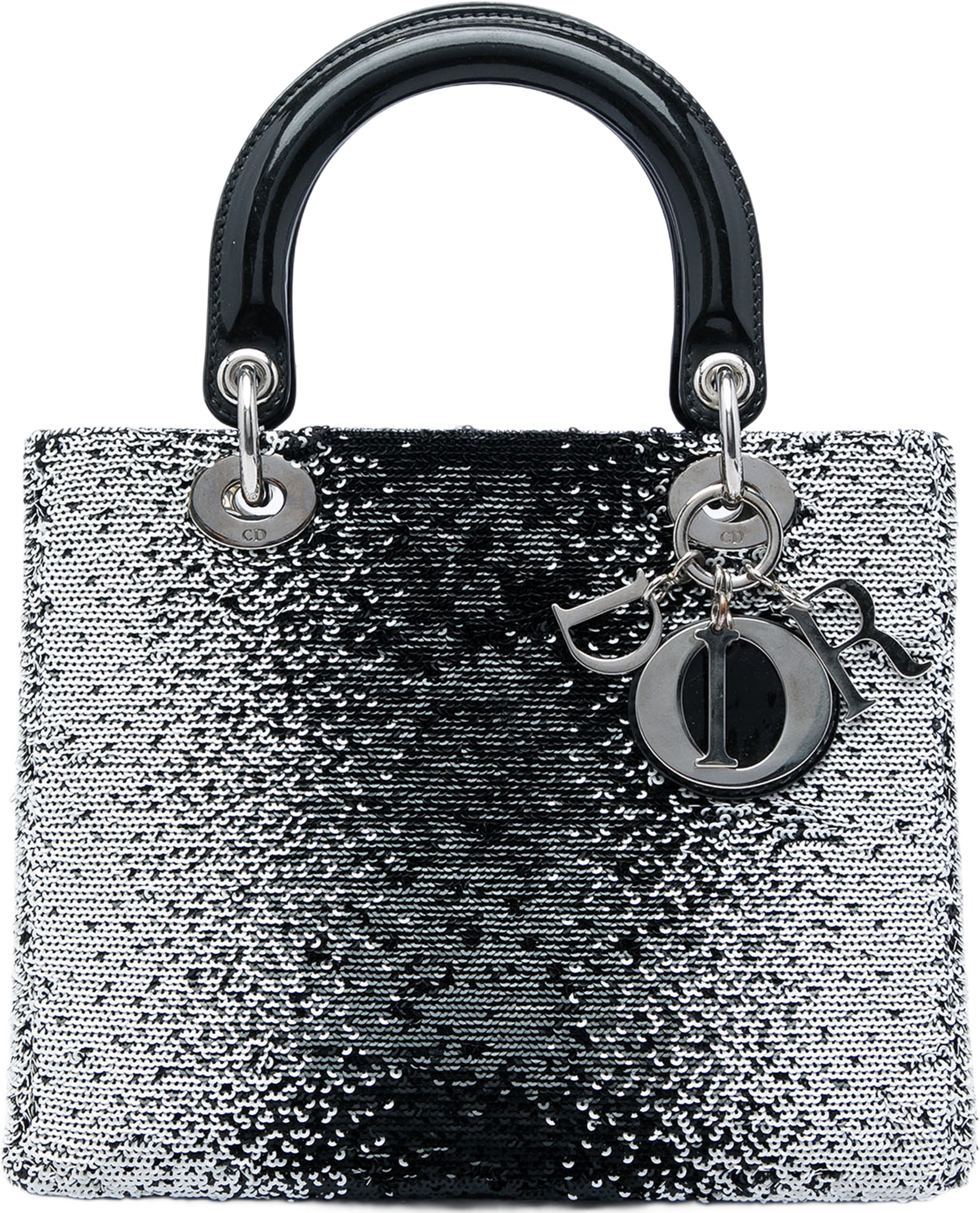 Dior Medium Sequins Lady Dior, från Luxclusif, i färgen svart. Klicka för att öppna bilden i stort format