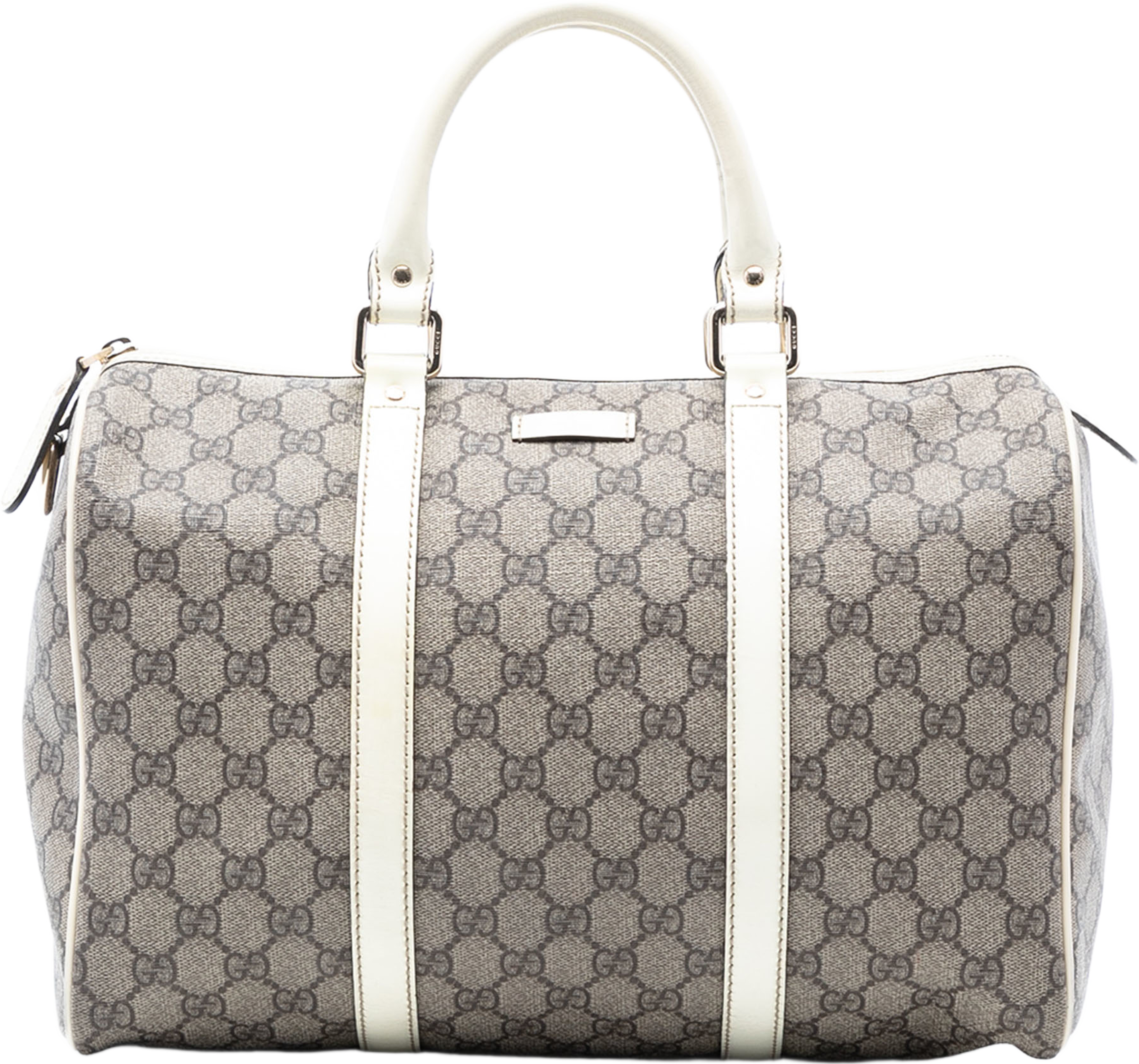 Gucci Medium Gg Supreme Joy Boston Bag, från Luxclusif, i färgen beige. Klicka för att öppna bilden i stort format