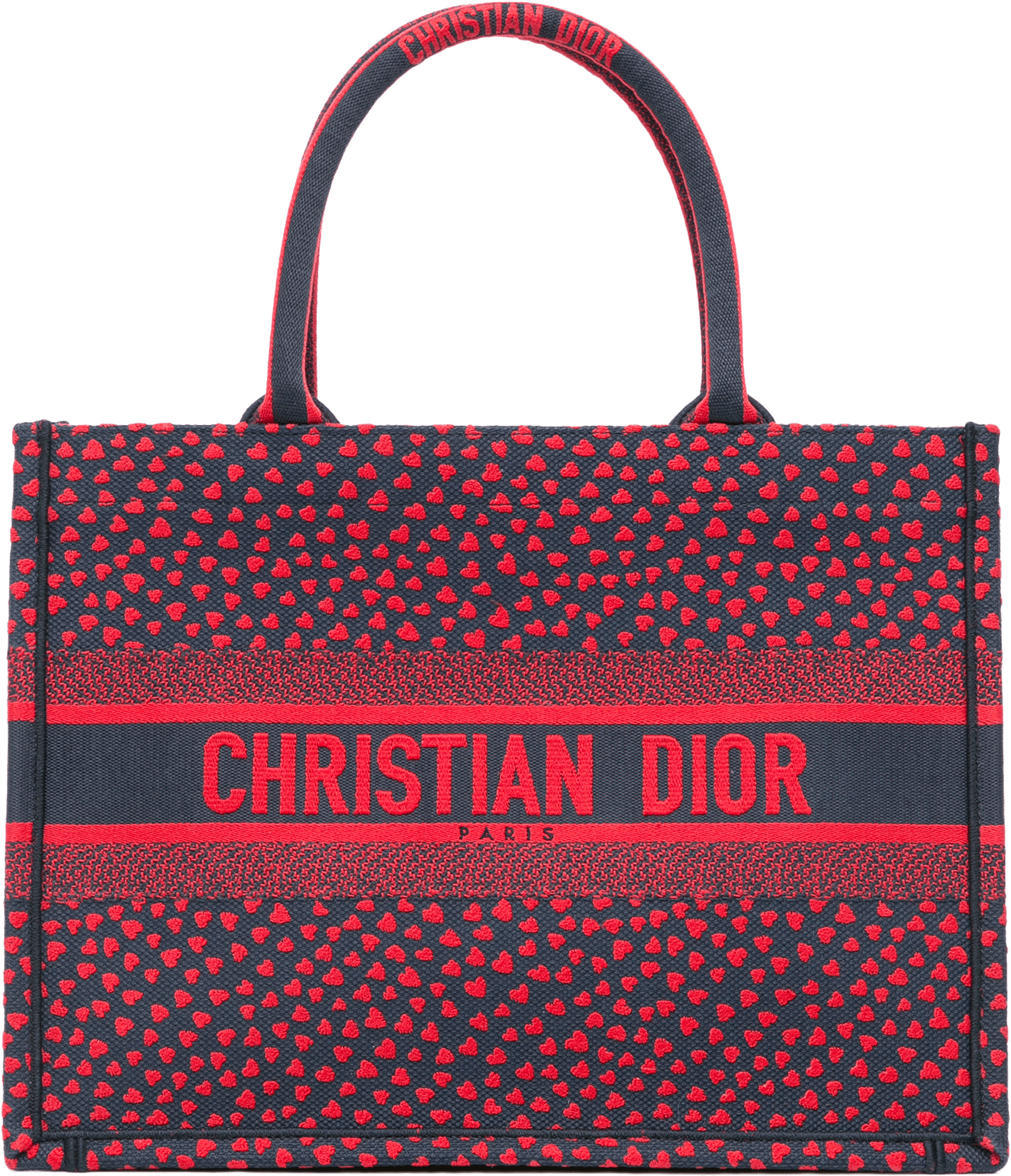 Dior Medium Canvas Pop Hearts I Love Paris Book Tote