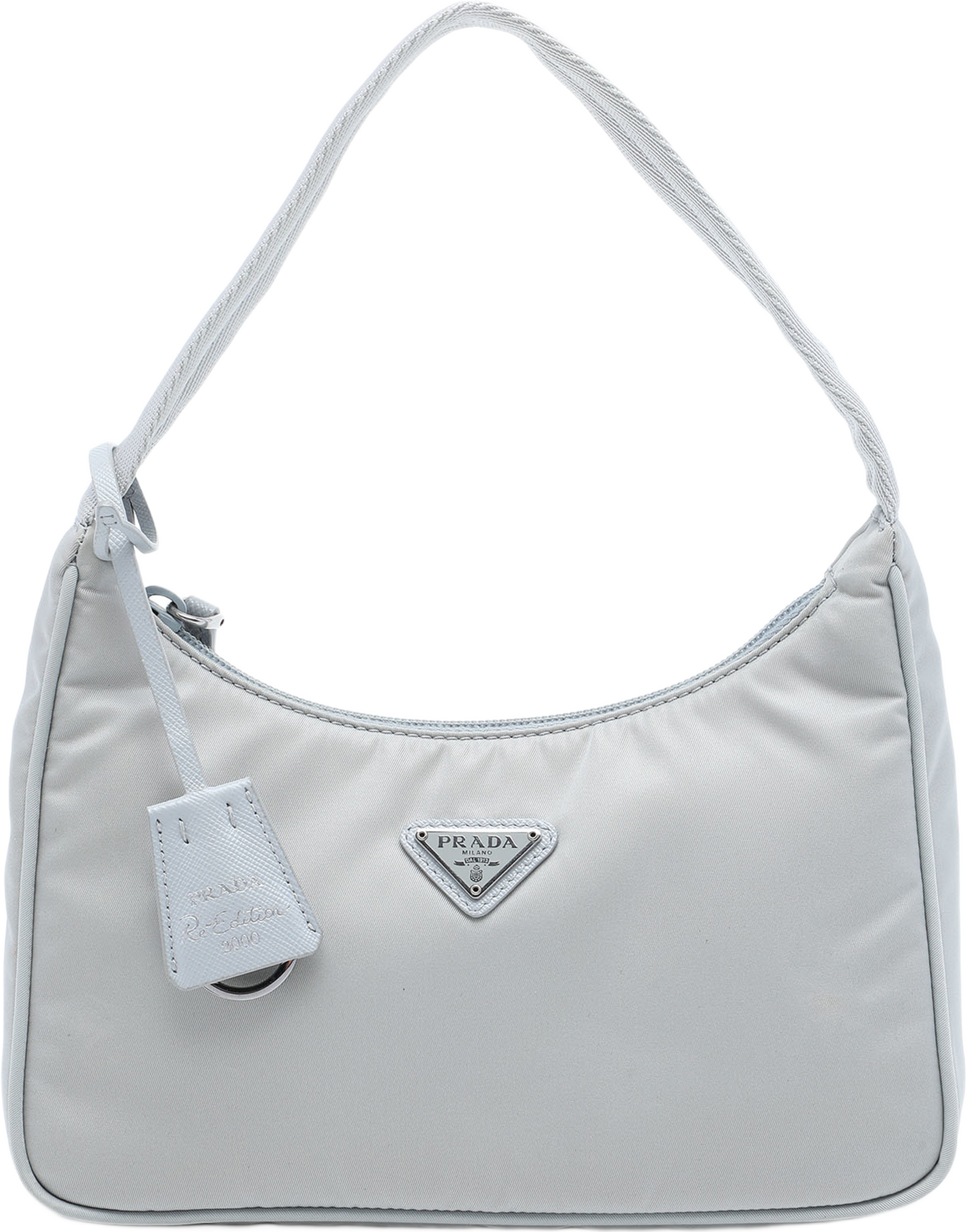 Prada Mini Tessuto Re Edition 2000 Shoulder Bag, från Luxclusif, i färgen blå. Klicka för att öppna bilden i stort format