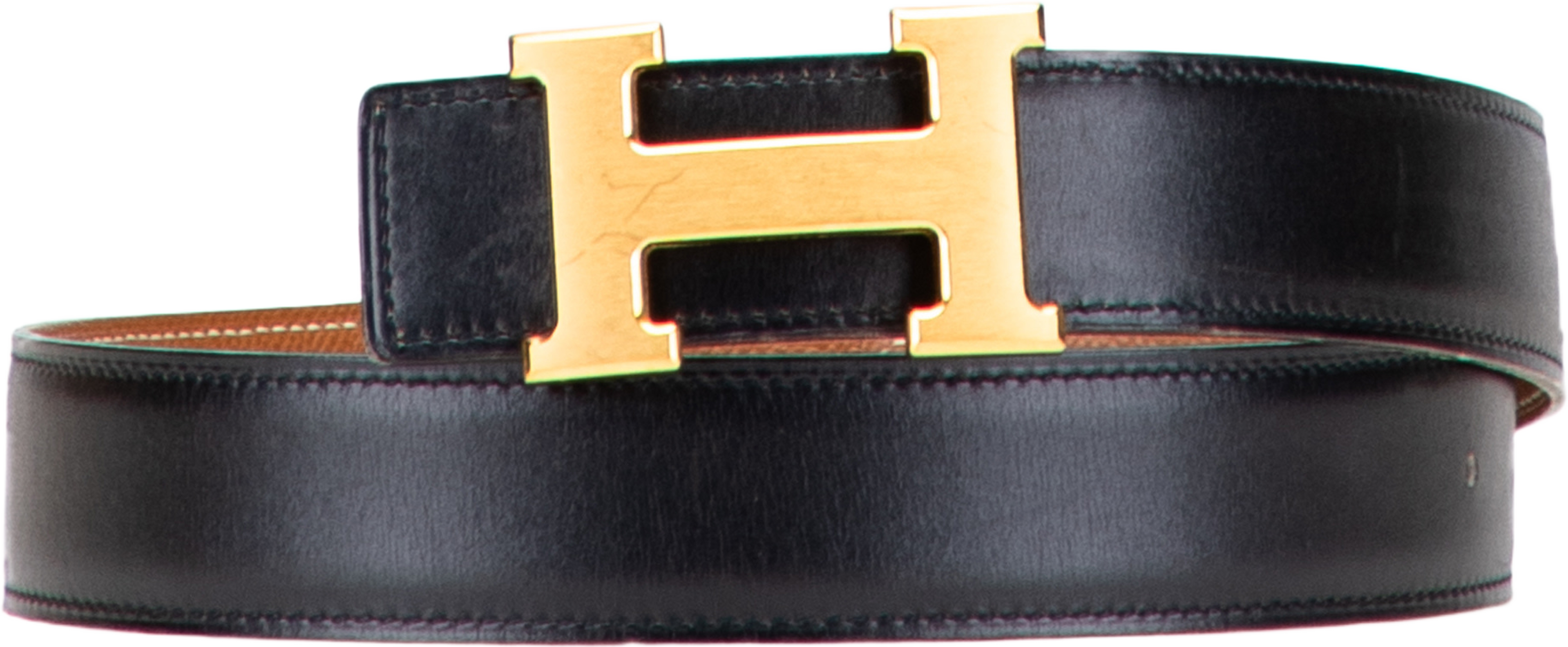 Hermès Epsom And Swift Constance H Reversible Belt, från Luxclusif, i färgen black. Klicka för att öppna bilden i stort format