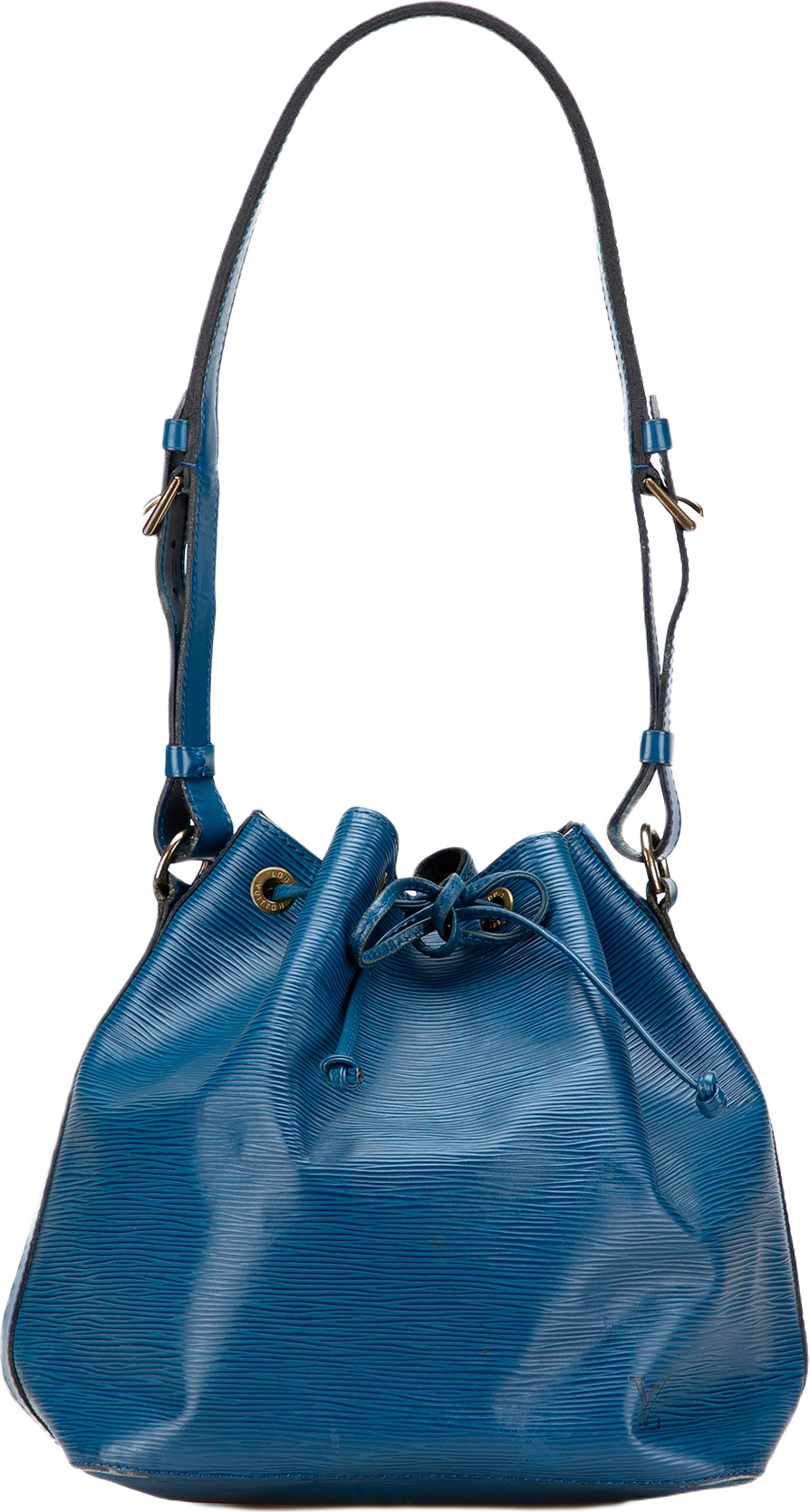 Louis Vuitton Epi Petit Noe, från Luxclusif, i färgen blue. Klicka för att öppna bilden i stort format