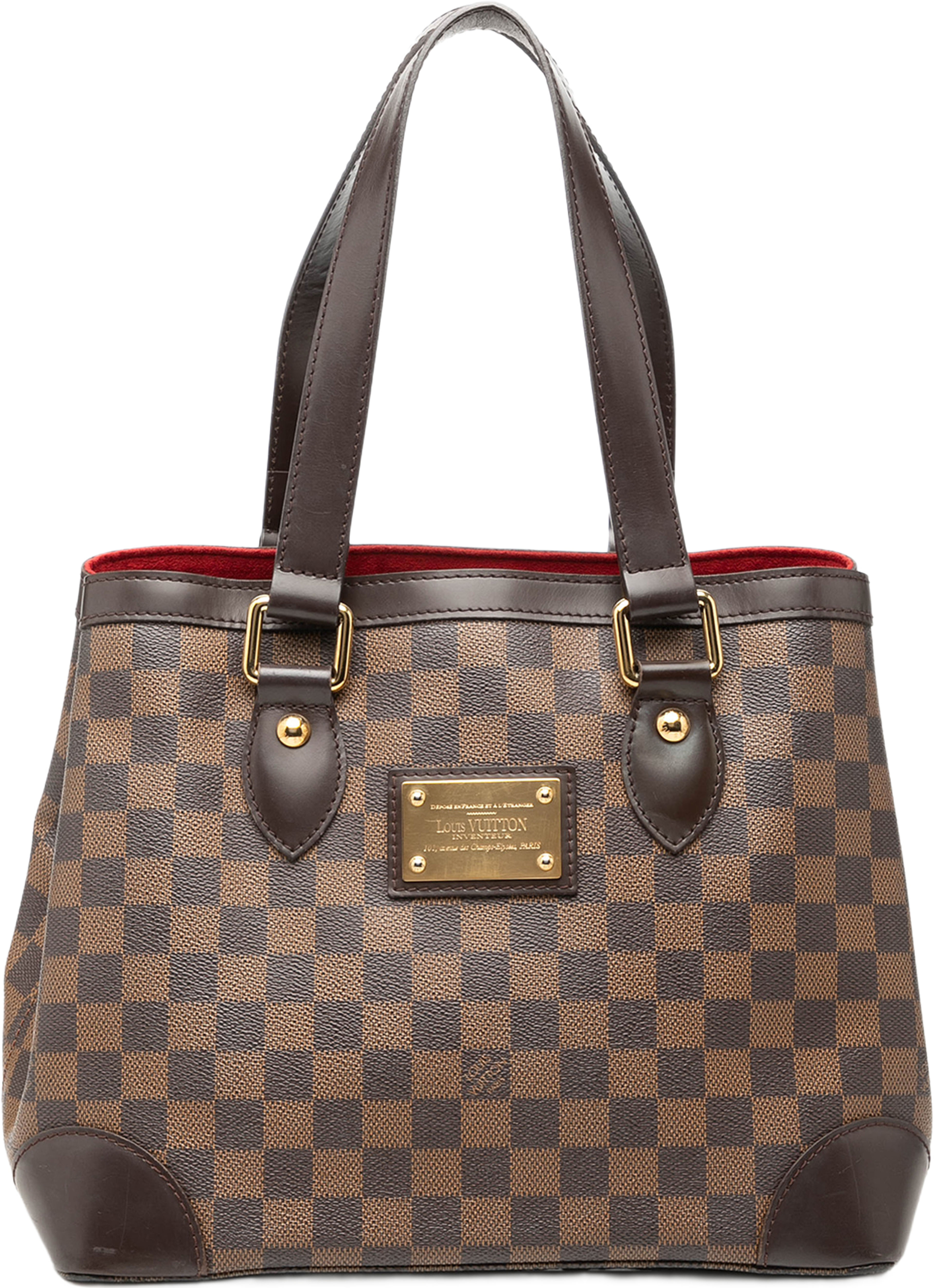 Louis Vuitton Damier Ebene Hampstead Pm, från Luxclusif, i färgen brown. Klicka för att öppna bilden i stort format