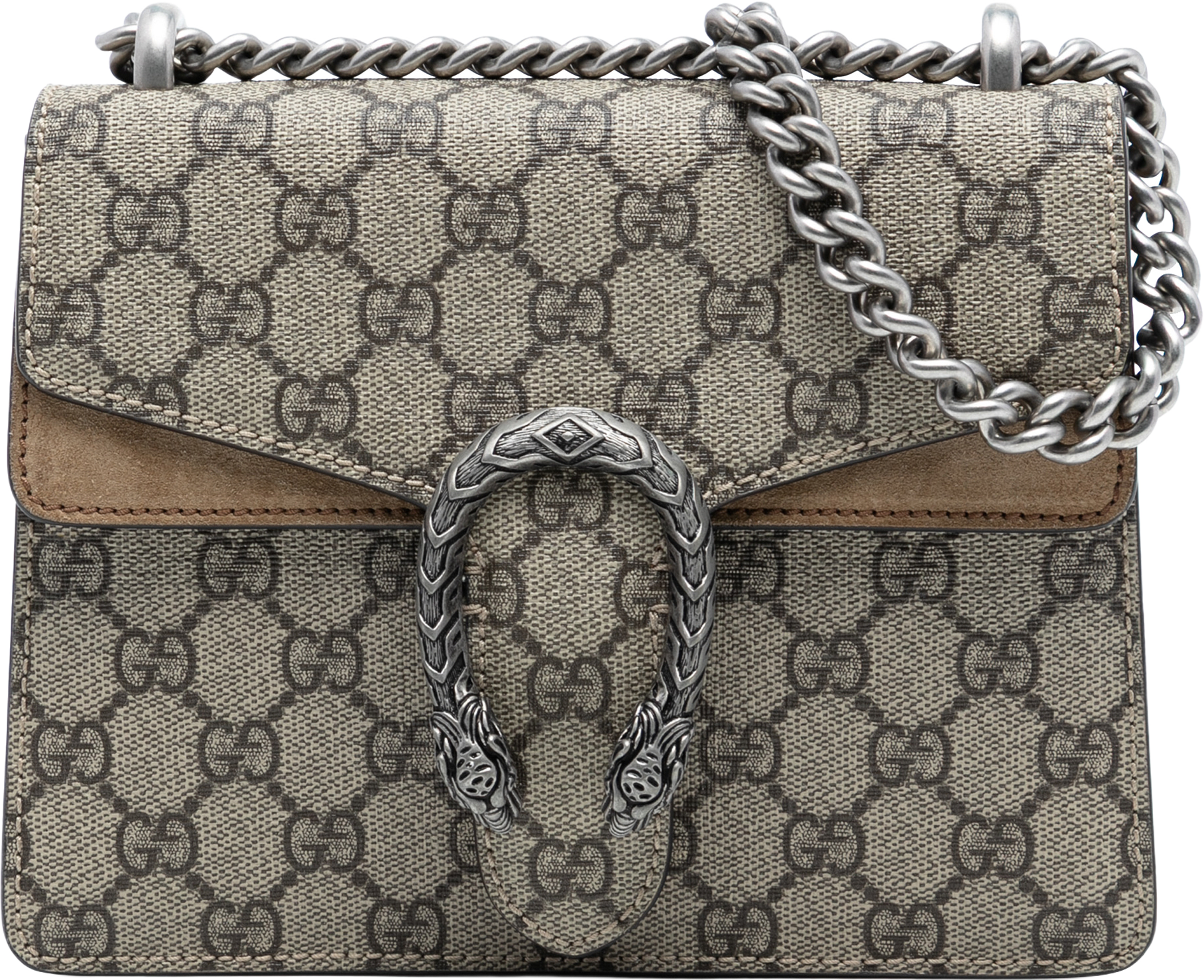 Gucci Small Gg Supreme Dionysus Crossbody, från Luxclusif, i färgen beige. Klicka för att öppna bilden i stort format