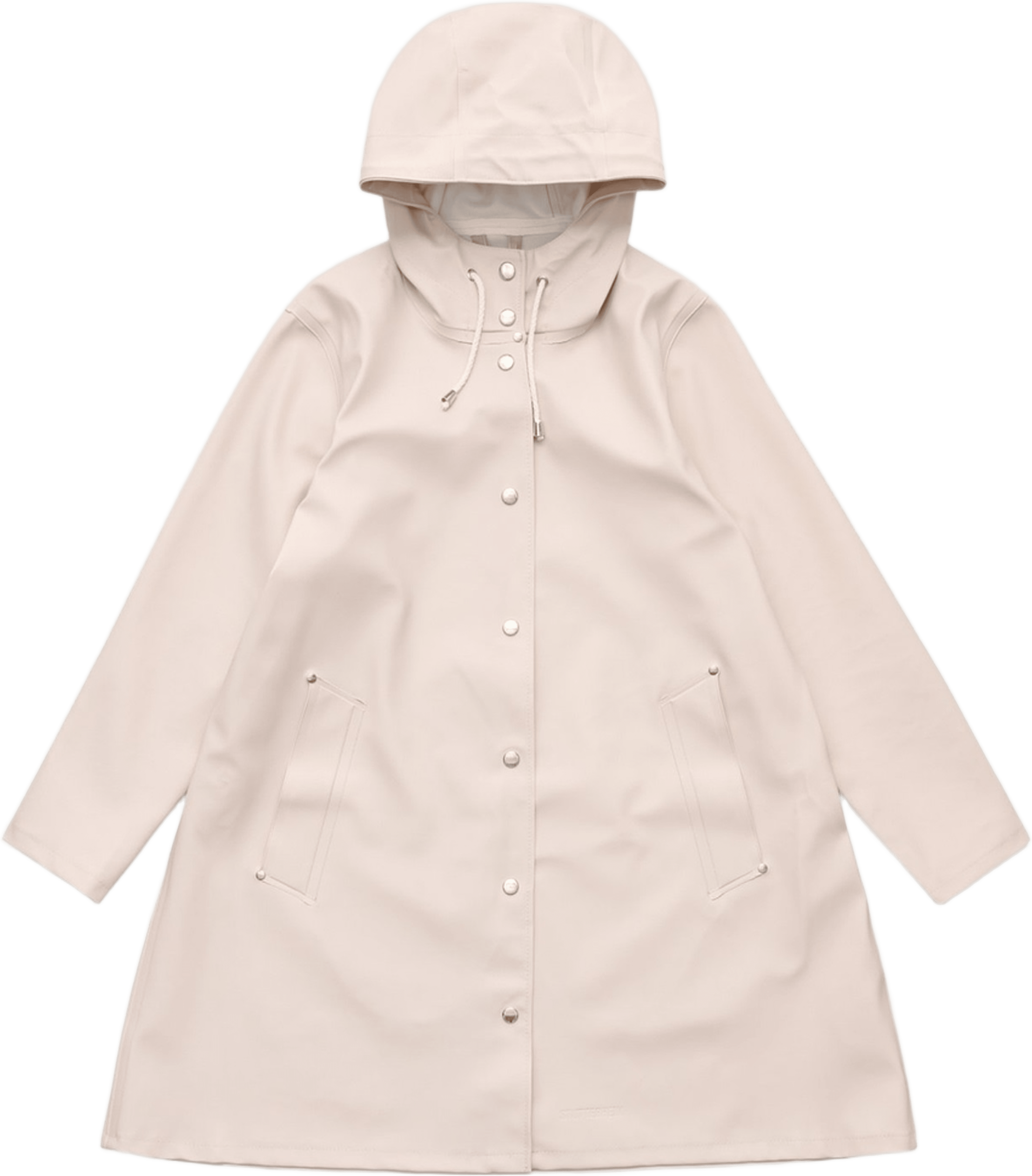Mosebacke Raincoat, från Stutterheim, i färgen light sand. Klicka för att öppna bilden i stort format
