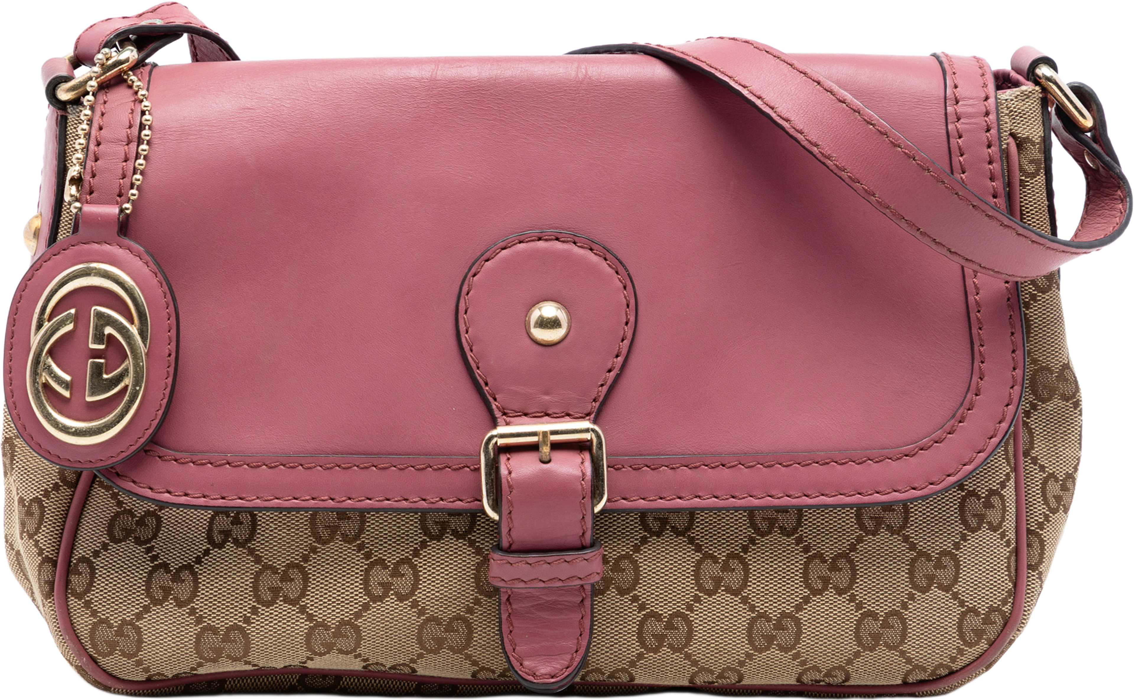 Gucci Gg Canvas Sukey Crossbody, från Luxclusif, i färgen beige. Klicka för att öppna bilden i stort format