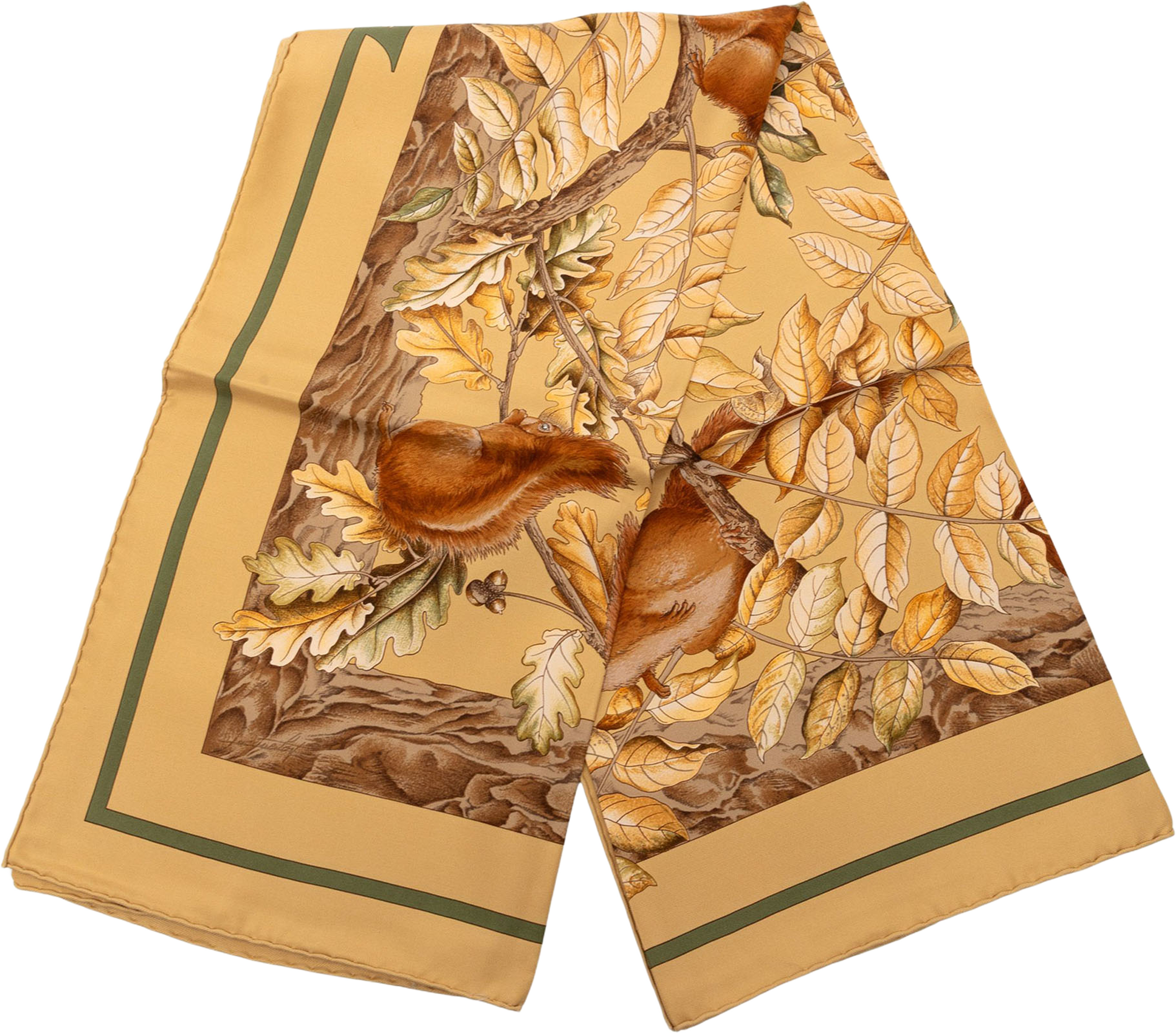 Hermès Casse Noisette Silk Scarf 90, från Luxclusif, i färgen light brown. Klicka för att öppna bilden i stort format