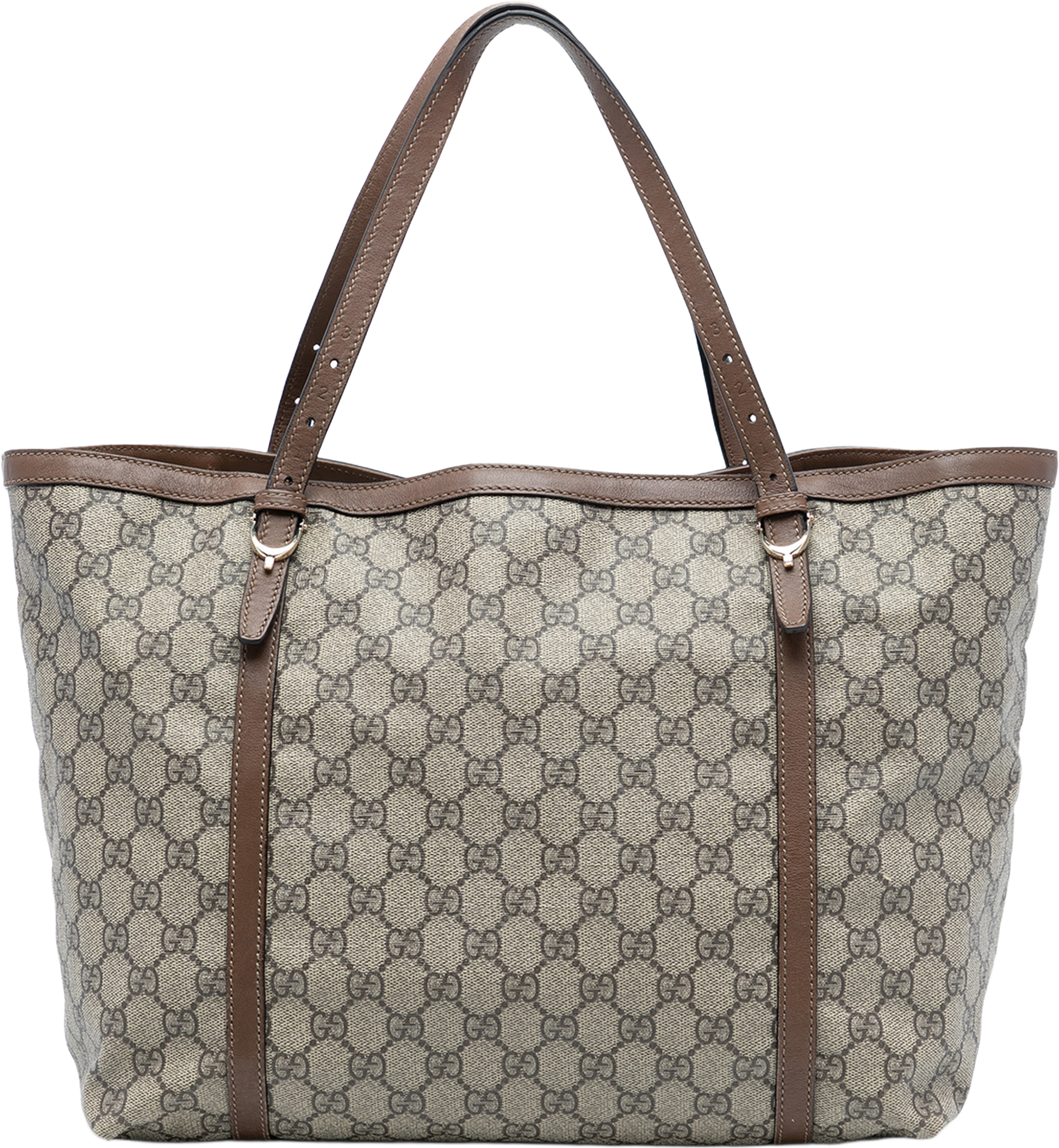 Gucci Gg Supreme Nice Tote, från Luxclusif, i färgen beige. Klicka för att öppna bilden i stort format