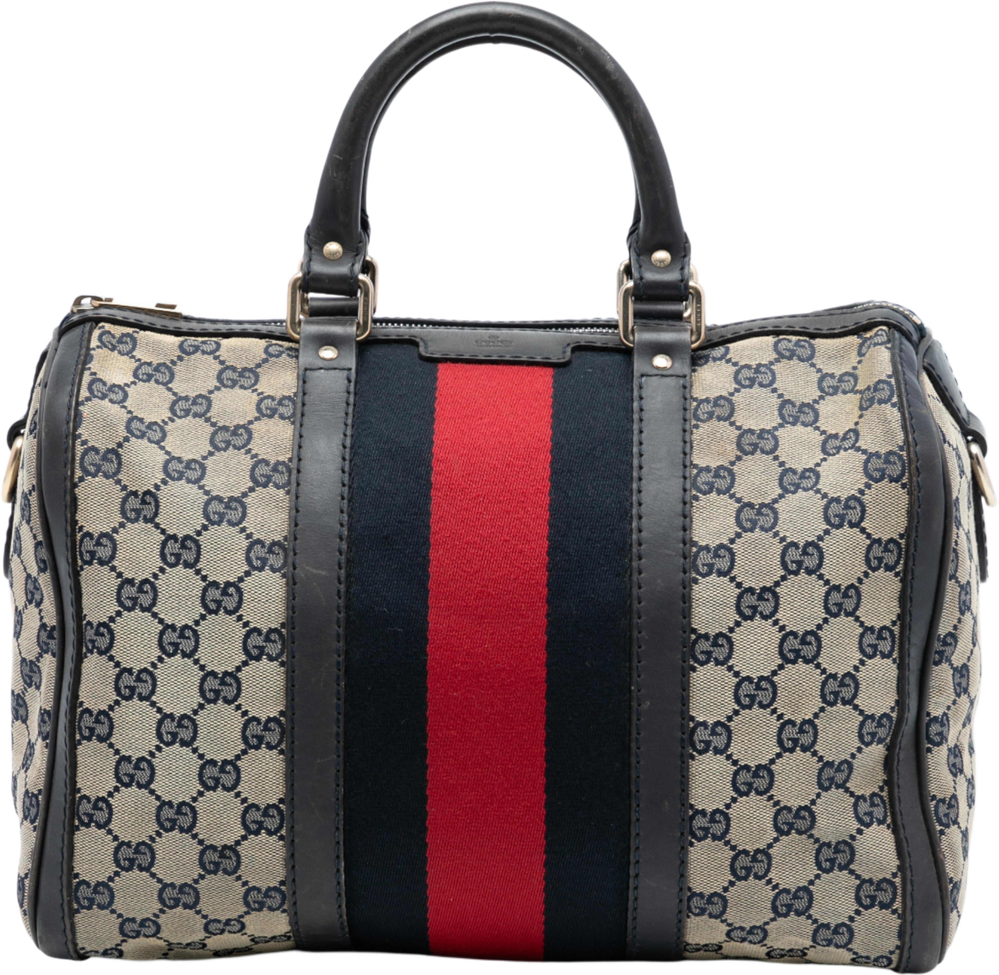 Gucci Medium Gg Canvas Web Joy Boston Bag, från Luxclusif, i färgen beige. Klicka för att öppna bilden i stort format