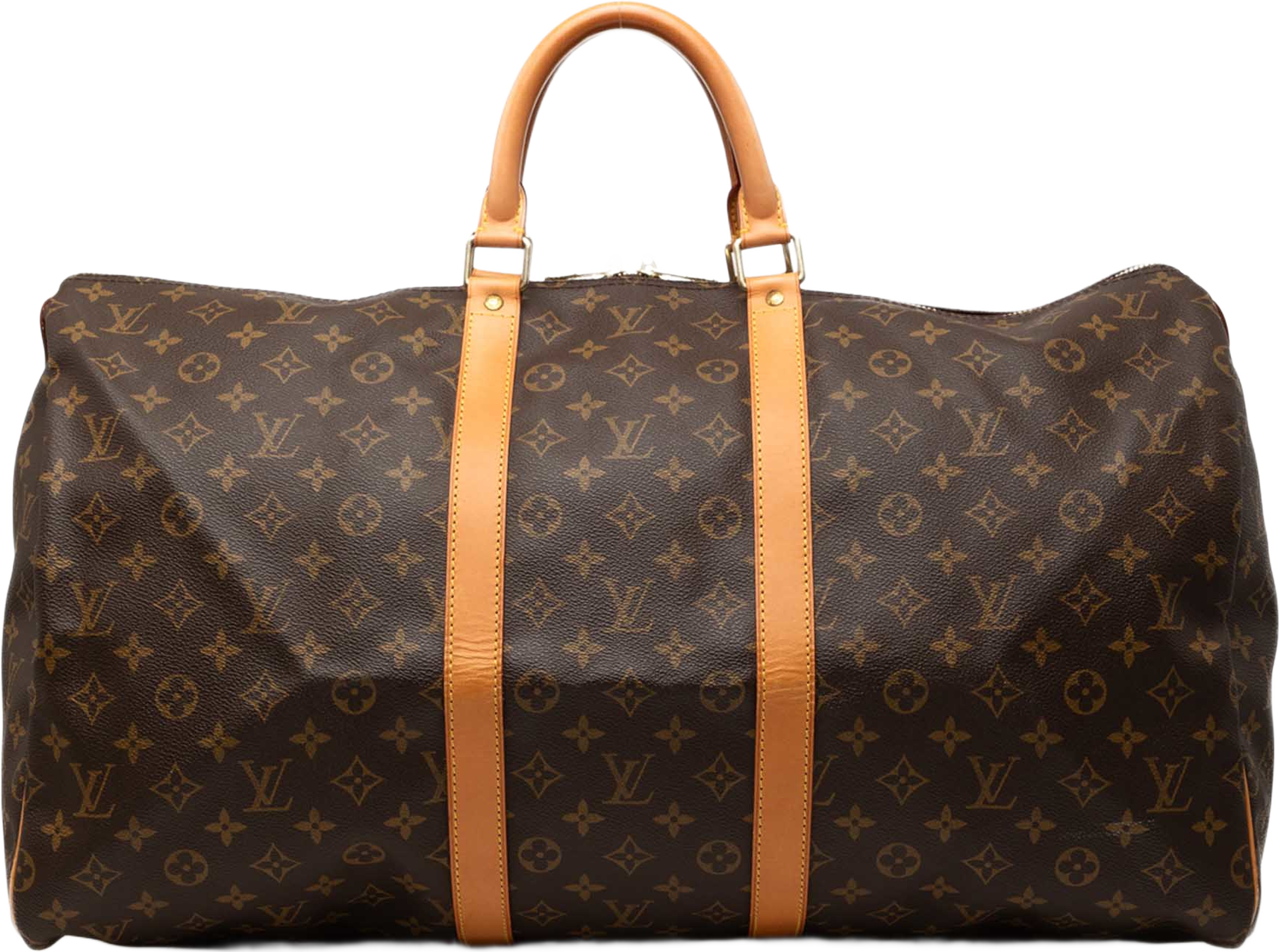 Louis Vuitton Monogram Keepall 55, från Luxclusif, i färgen brun. Klicka för att öppna bilden i stort format