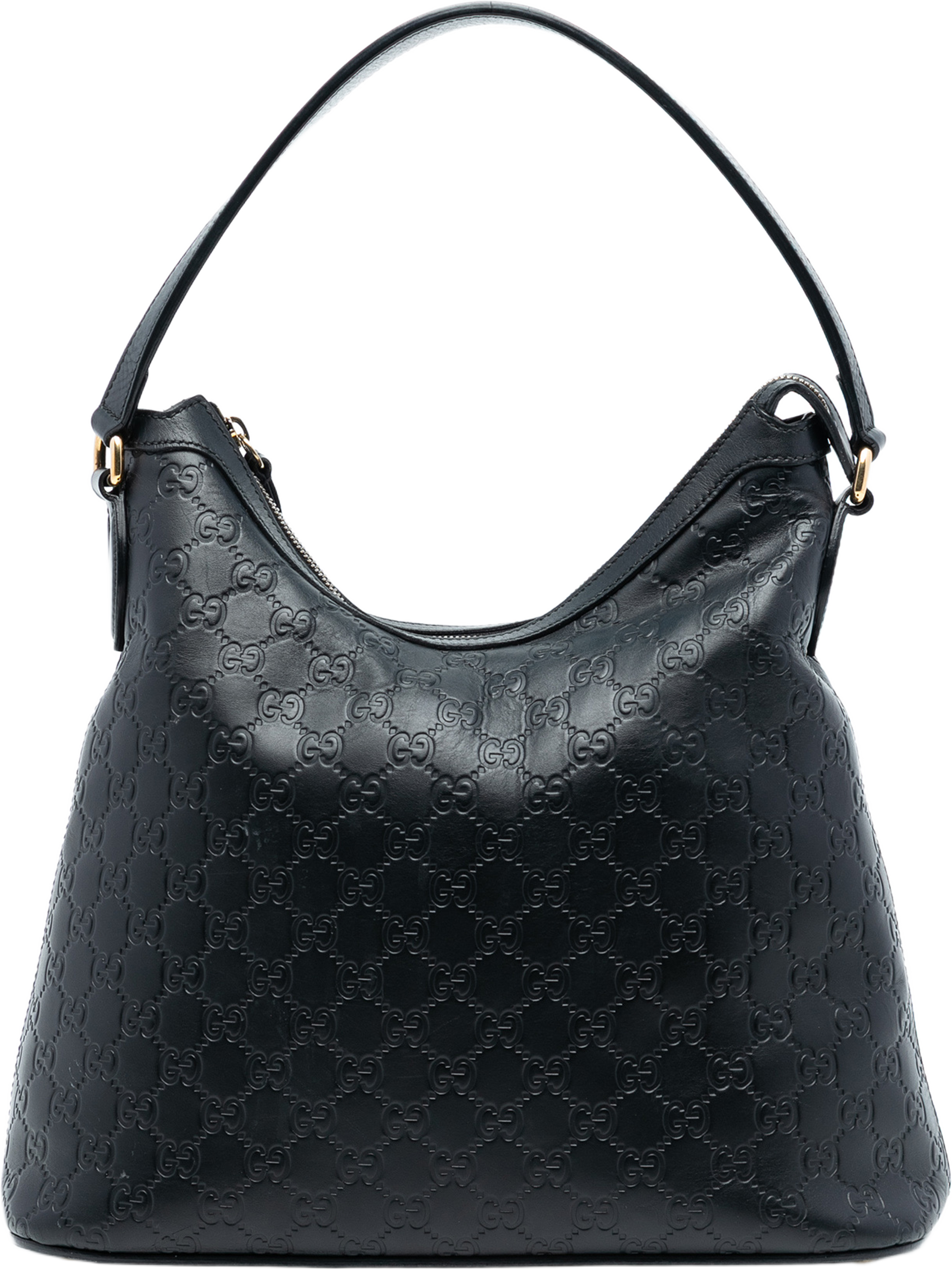 Gucci Guccissima Linea A Satchel, från Luxclusif, i färgen black. Klicka för att öppna bilden i stort format